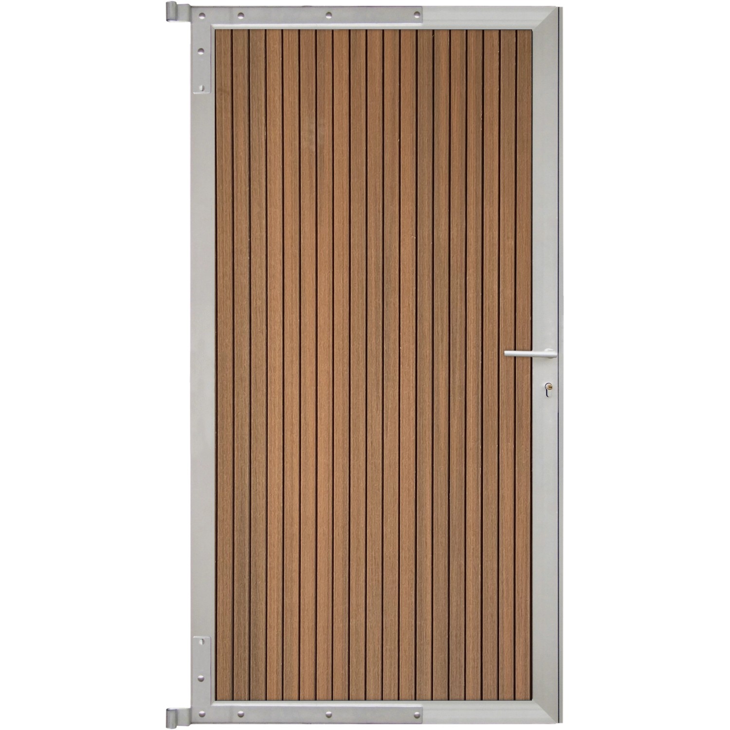 GartenLand Steckzauntor Shadowline Vertikal ca. 90 x 175 cm WPC Mahagoni Al günstig online kaufen