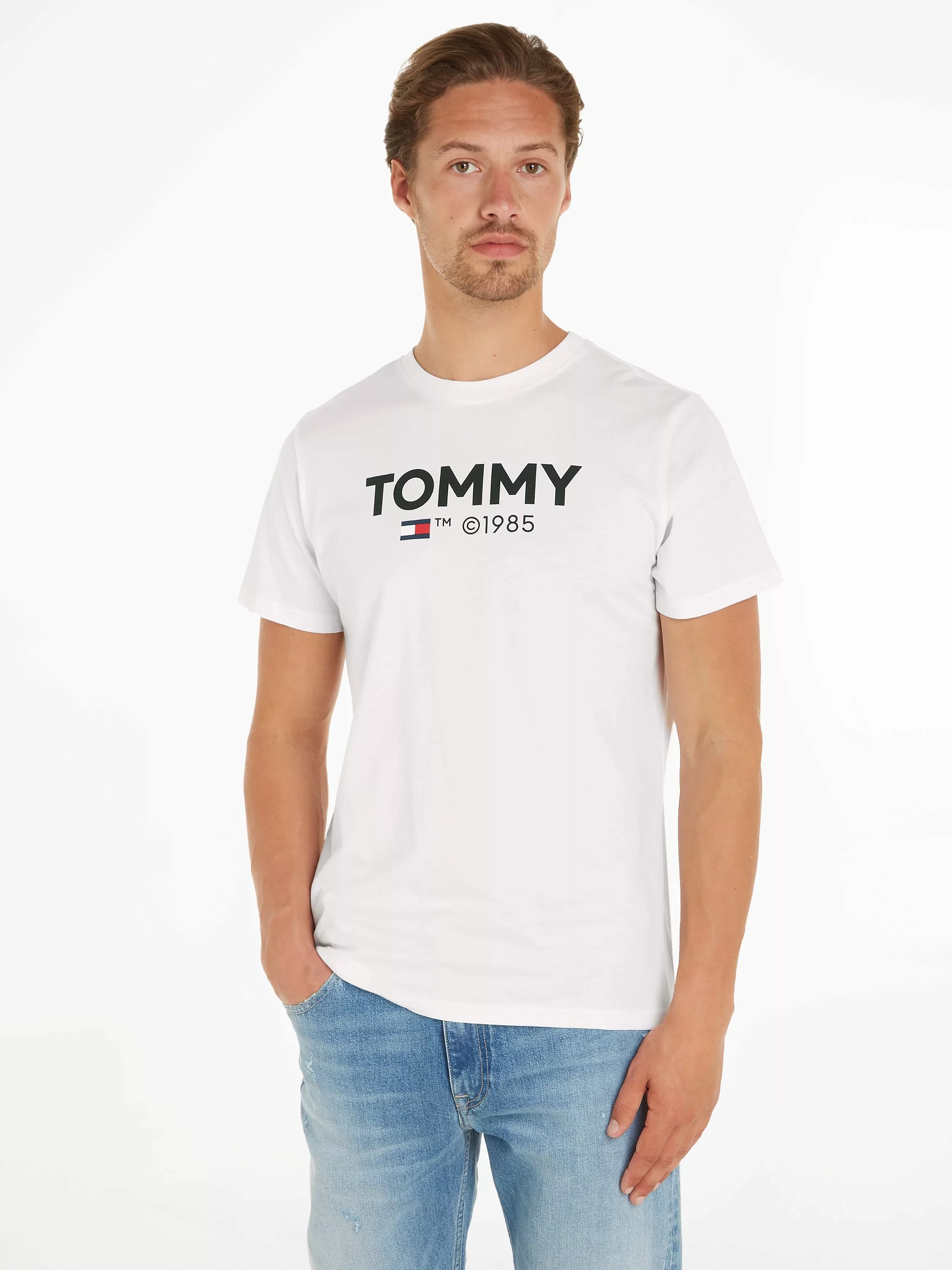 Tommy Jeans T-Shirt "TJM SLIM 2PACK S/S TOMMY DNA TEE", mit großem Tommy Hi günstig online kaufen