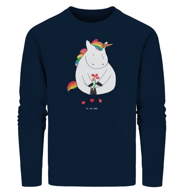 Mr. & Mrs. Panda Longpullover Größe XL Einhorn Traurig - French Navy - Gesc günstig online kaufen