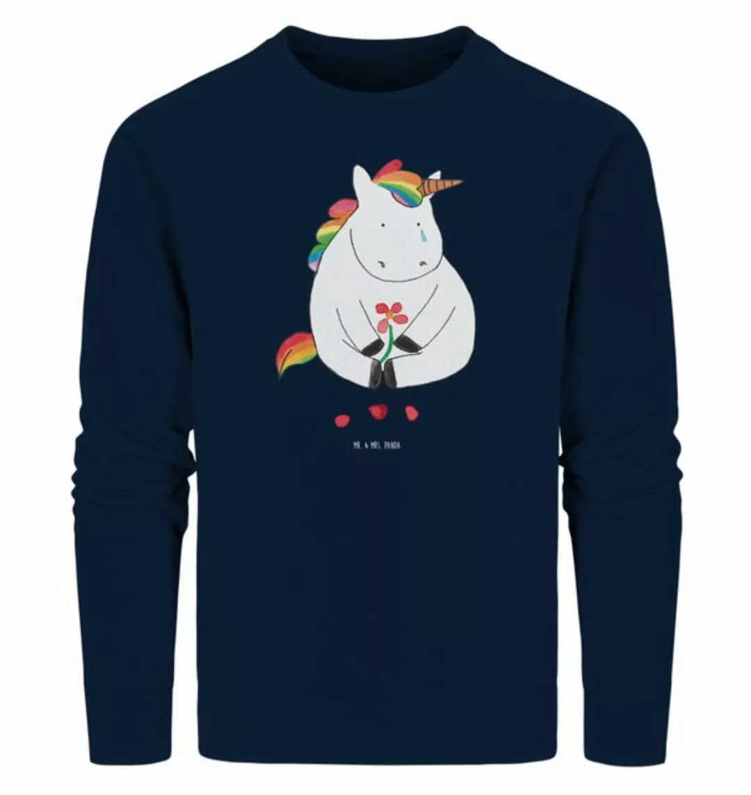 Mr. & Mrs. Panda Longpullover Größe XL Einhorn Traurig - French Navy - Gesc günstig online kaufen