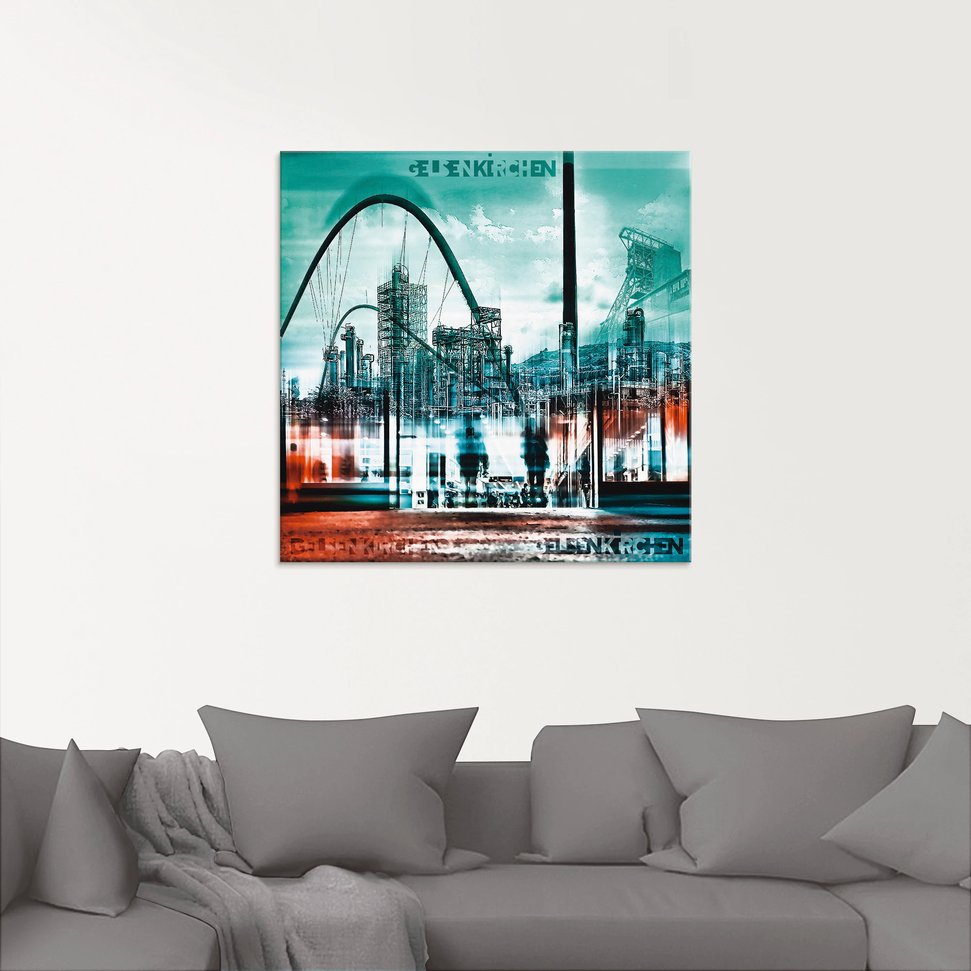 Artland Glasbild »Gelsenkirchen Skyline Collage 02«, Deutschland, (1 St.), günstig online kaufen