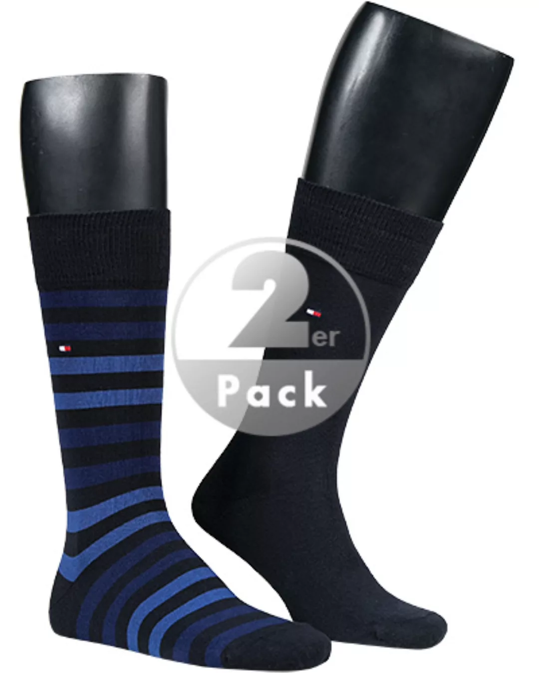 Tommy Hilfiger 2-Pack Socken Dunkelblau - Größe 43-46 günstig online kaufen
