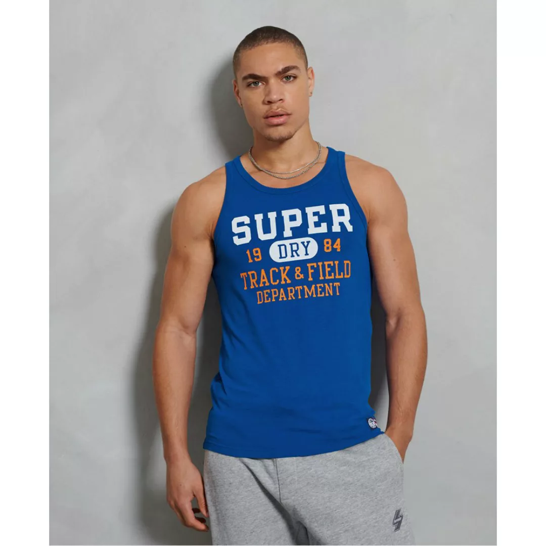 Superdry Track And Field Graphic Ärmelloses T-shirt M Mazarine Blue günstig online kaufen