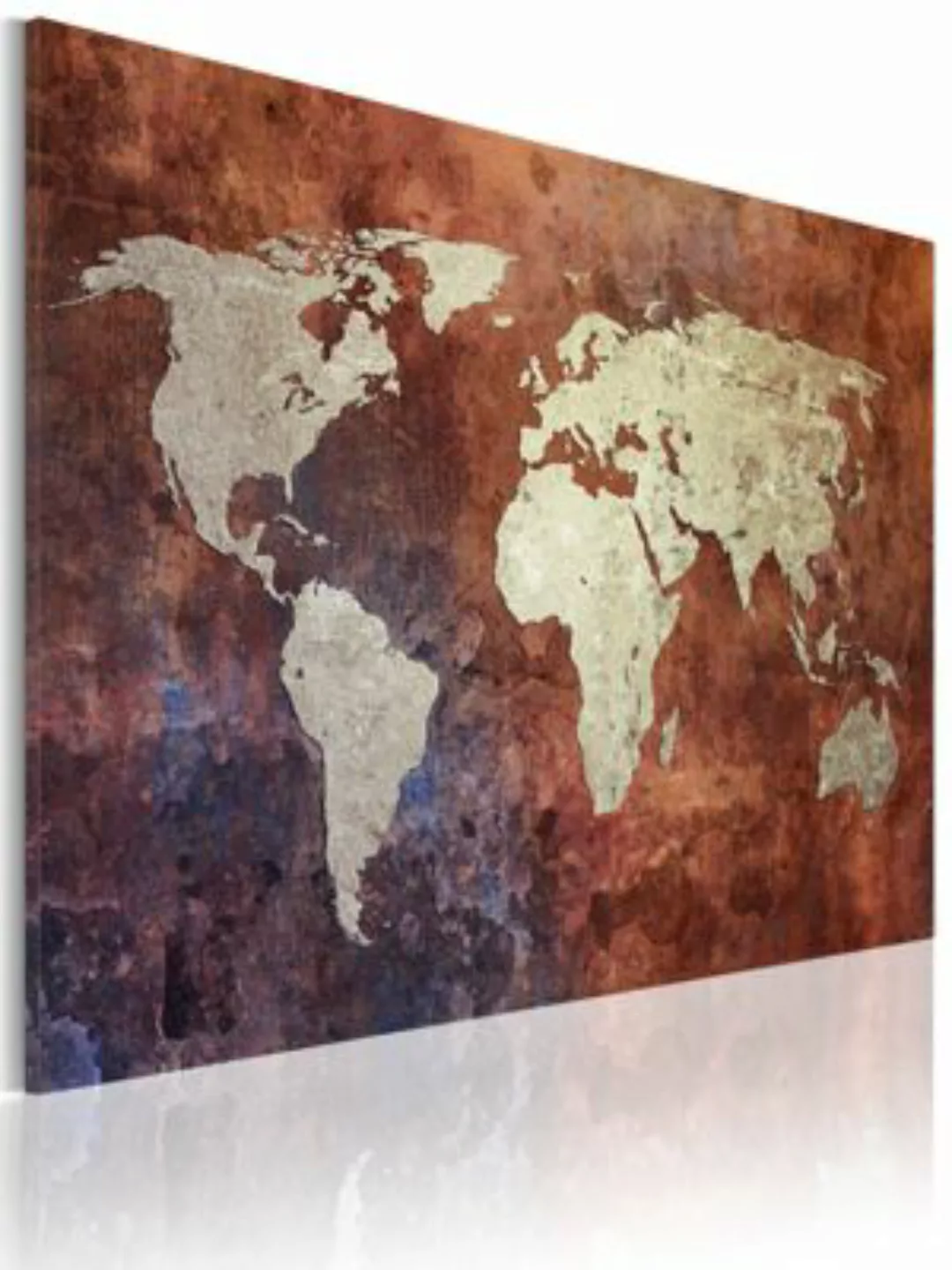 artgeist Wandbild Rostfarbene Weltkarte mehrfarbig Gr. 60 x 40 günstig online kaufen