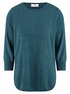 Rundhals-Pullover aus Seide und Kaschmir Peter Hahn Seide/Kaschmir türkis günstig online kaufen
