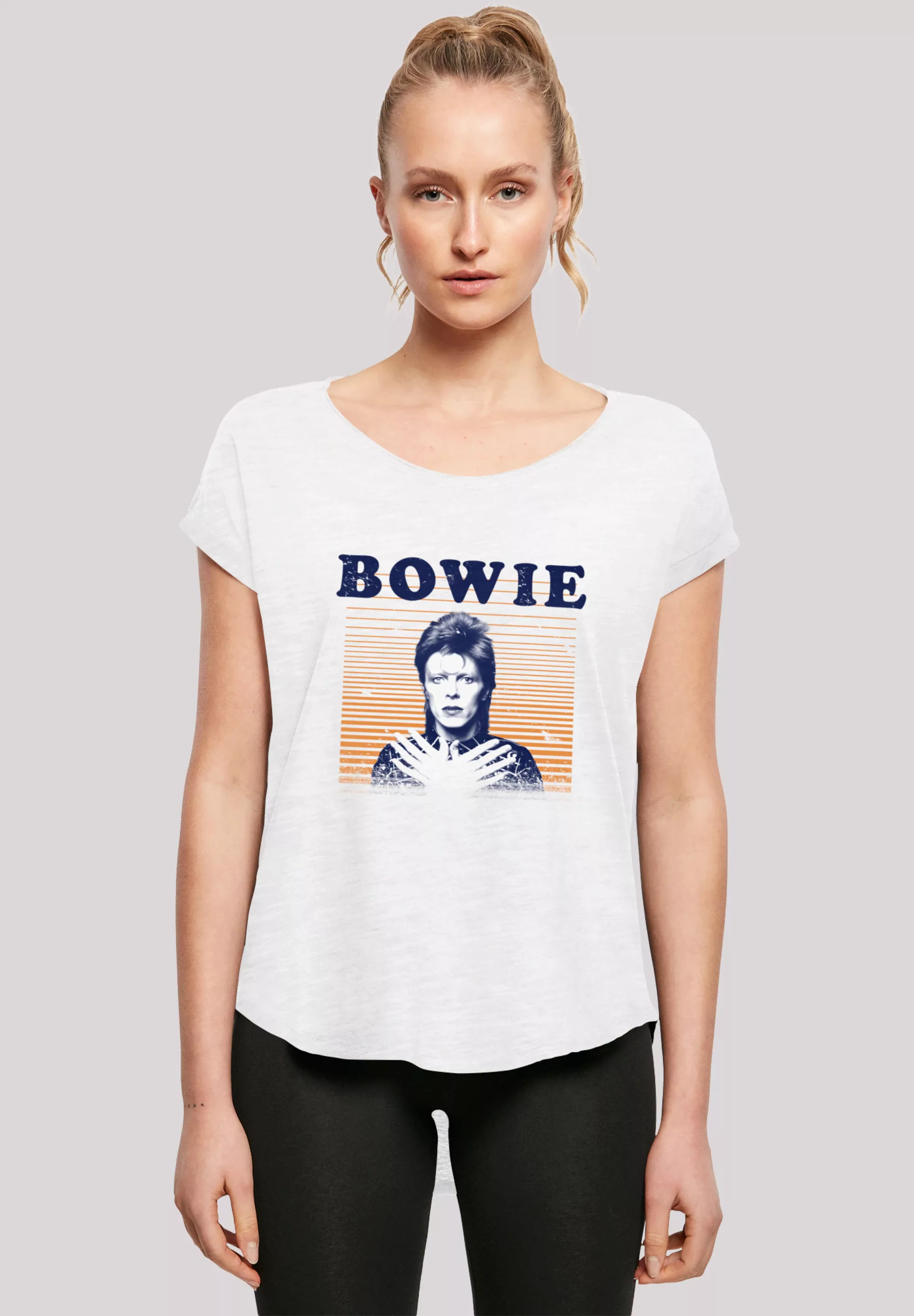 F4NT4STIC T-Shirt "David Bowie Orange Stripes", Print günstig online kaufen