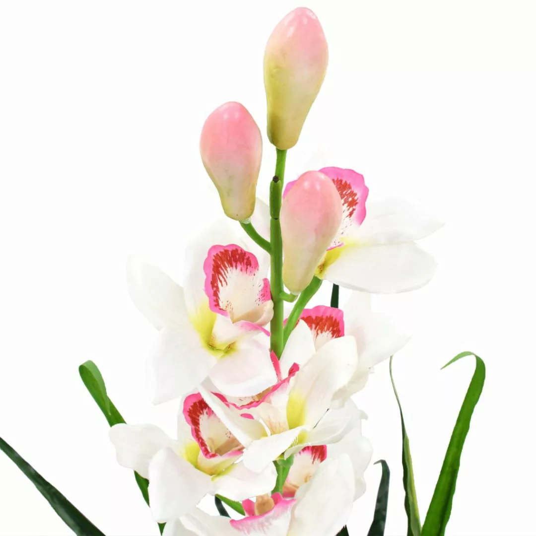 Künstliche Cymbidium Orchideenpflanze Mit Topf 100 Cm Grün günstig online kaufen