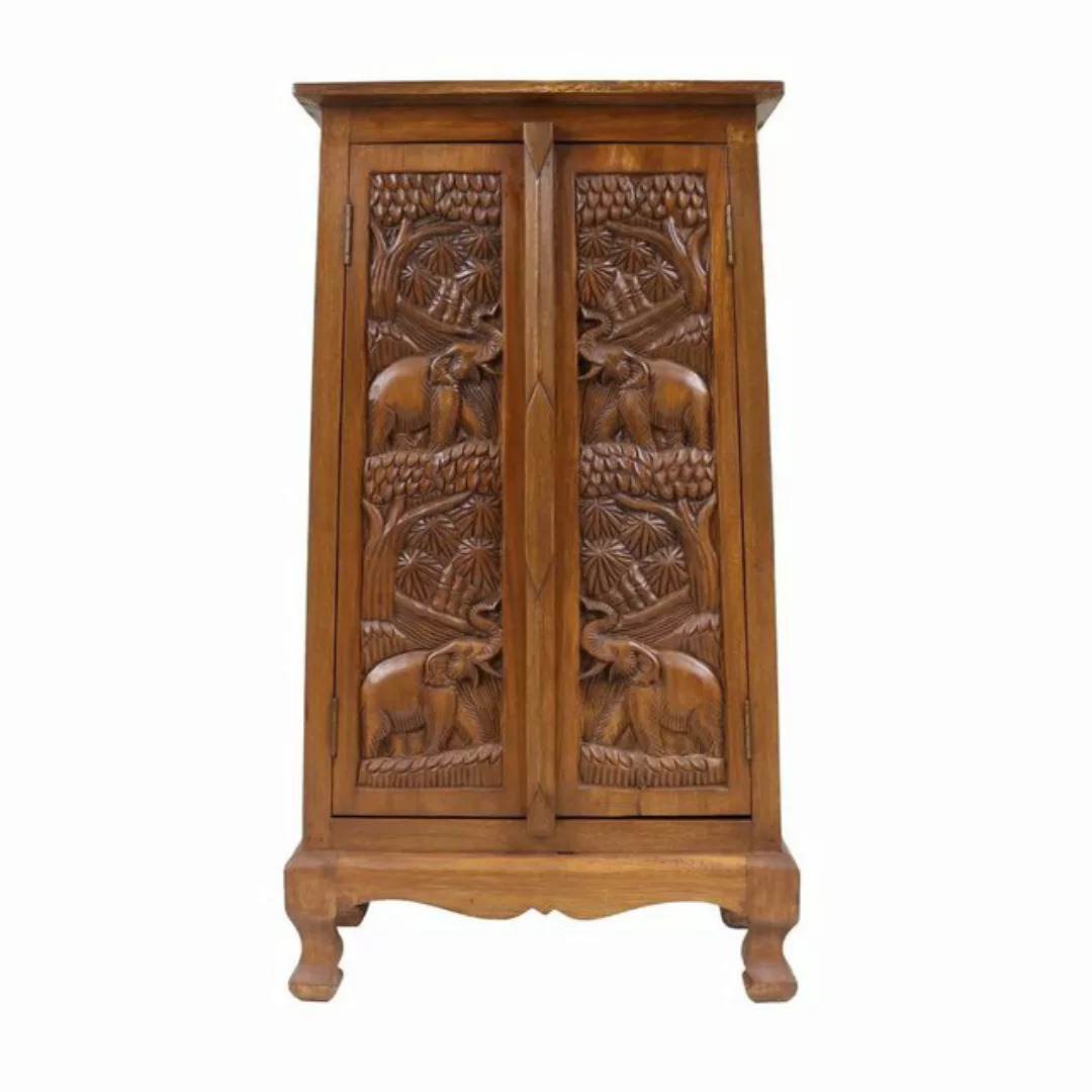 Oriental Galerie Mehrzweckschrank Flurschrank 100cm Elefanten (1-St) Dielen günstig online kaufen