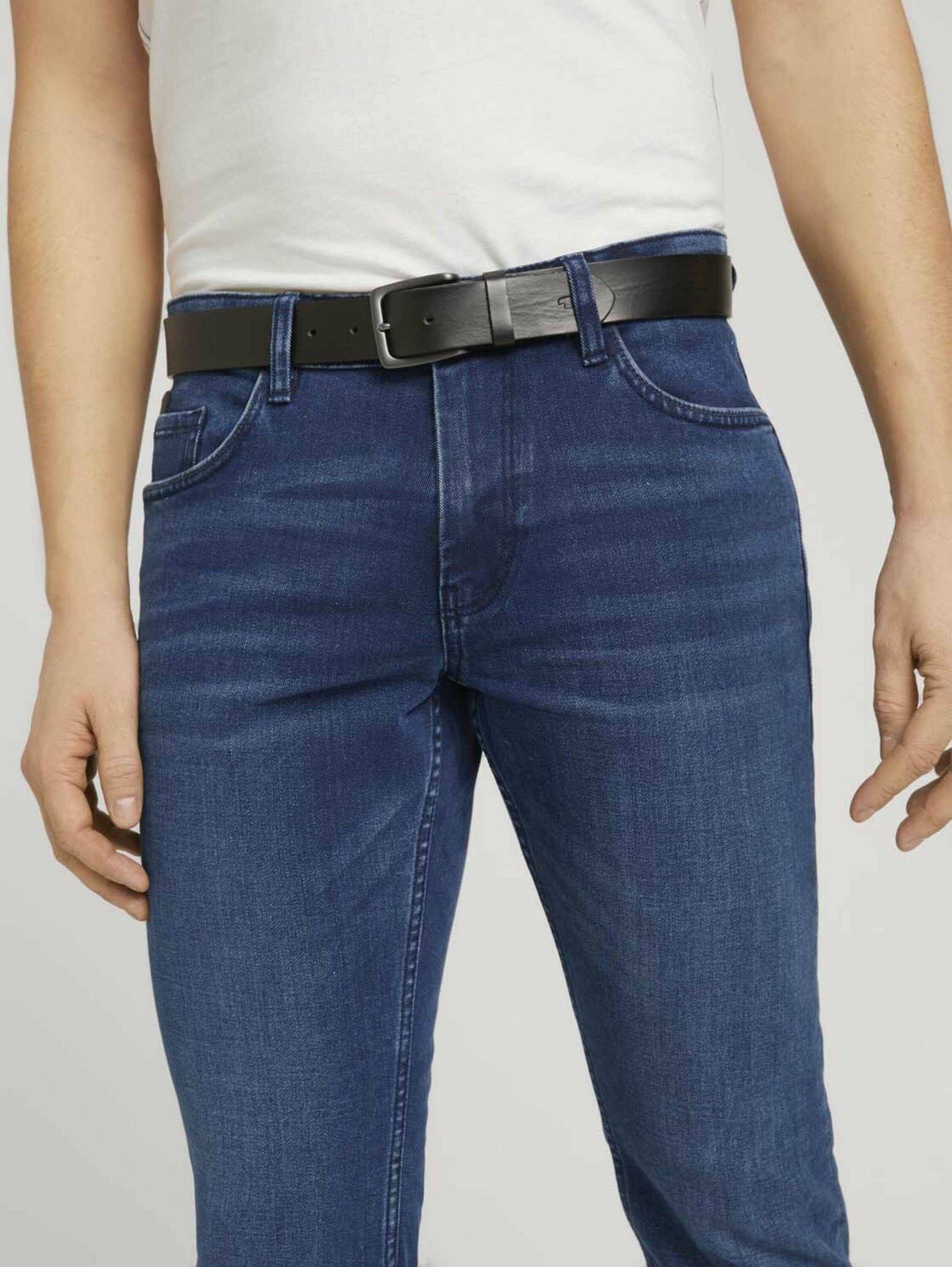 TOM TAILOR Ledergürtel "TTSCOTT", 3,5 cm breit, Herrengürtel, Jeans und Cas günstig online kaufen