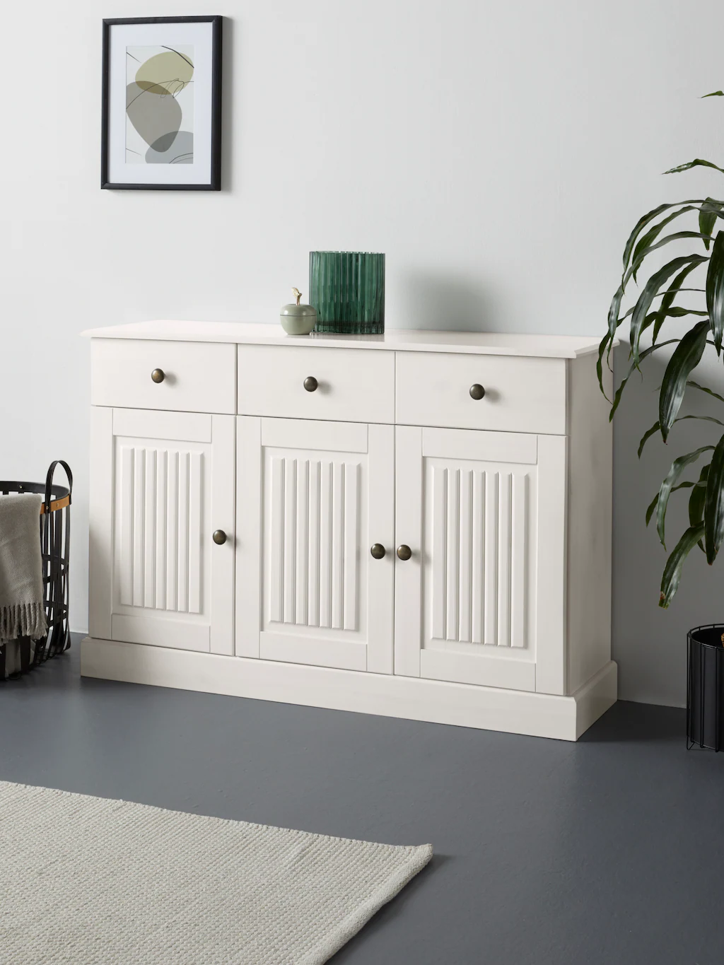 Home affaire Sideboard "Liotta", Kommode mit 2 Schubkästen u. 2 verstellbar günstig online kaufen