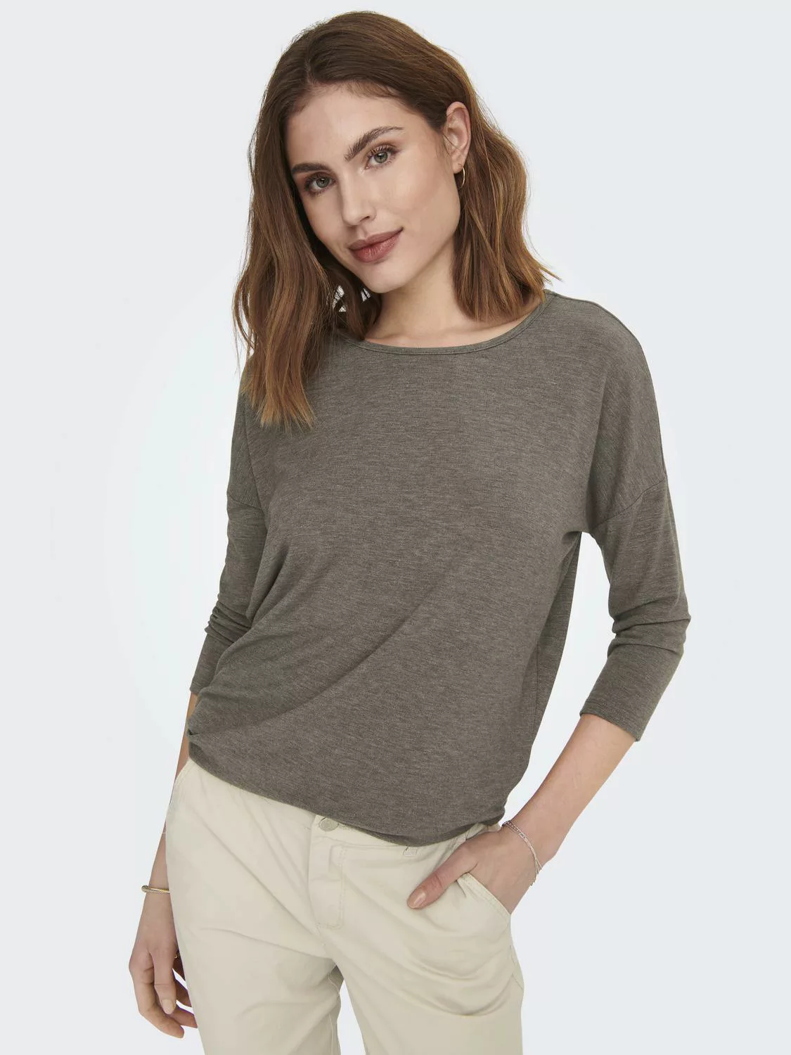 ONLY 3/4-Arm-Shirt "ONLGLAMOUR 3/4 TOP JRS NOOS", in lässiger Oversize-Form günstig online kaufen