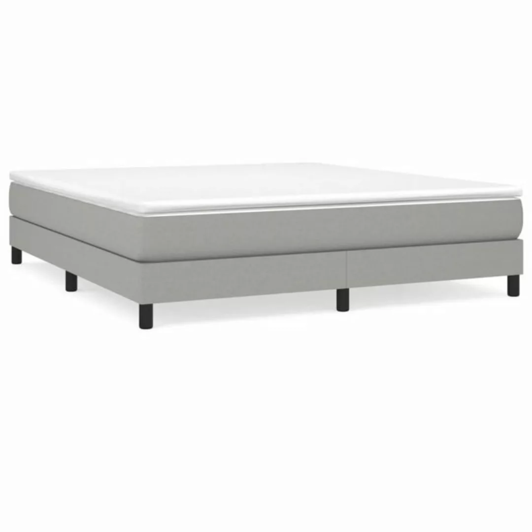 vidaXL Bettgestell Boxspringbett mit Matratze Hellgrau 180x200 cm Stoff Bet günstig online kaufen