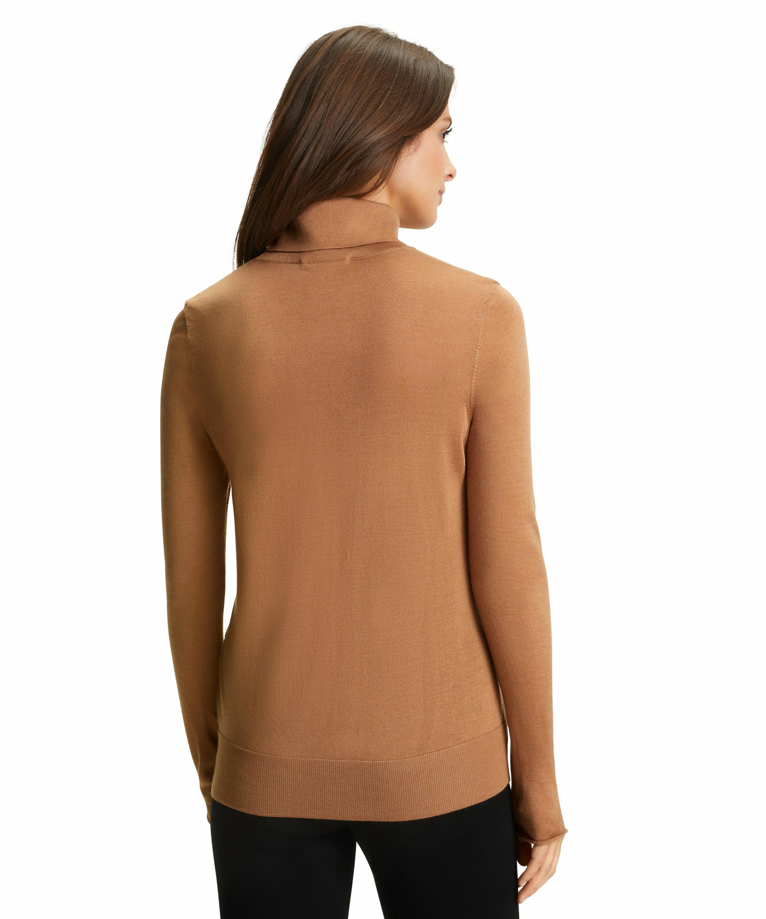 FALKE Damen Pullover Rollkragen, XL, Braun, Uni, Wolle, 64156-509205 günstig online kaufen