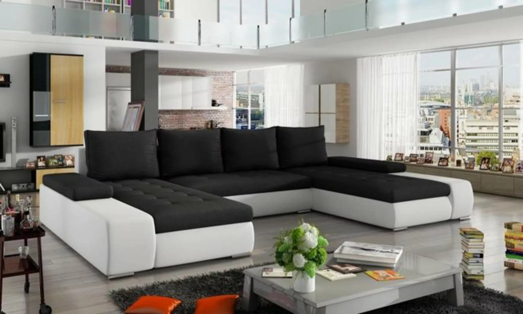 JVmoebel Ecksofa Wohnlandschaft Luxus Sofa Couch Ecksofa Textil, Made in Eu günstig online kaufen