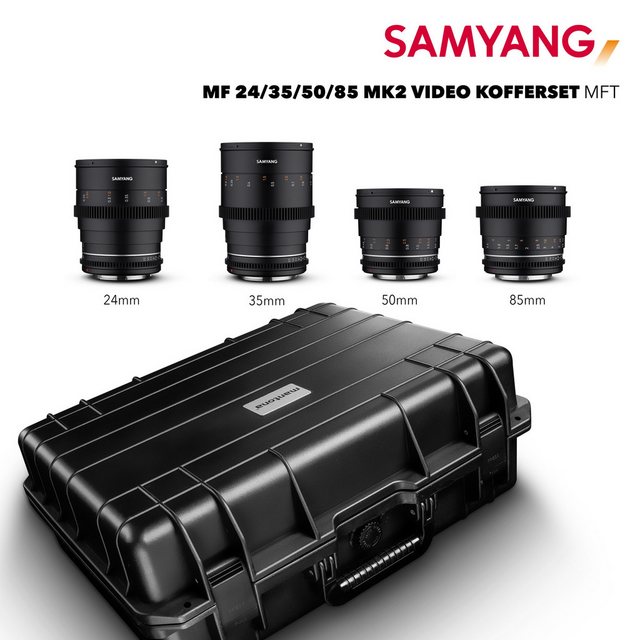 Samyang MF 24/35/50/85 MK2 VDSLR Kofferset MFT Objektiv günstig online kaufen