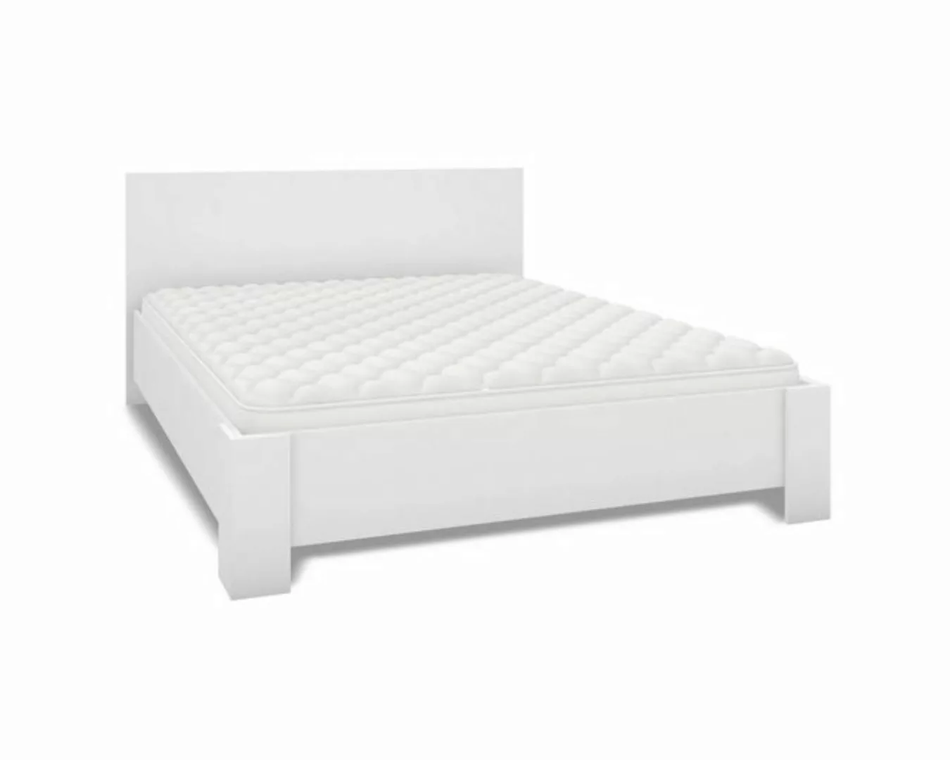 Deine Möbel 24 Bett SIMPLE 160x200 cm Weiß Eiche Sonoma (Set, 2-tlg., Set), günstig online kaufen