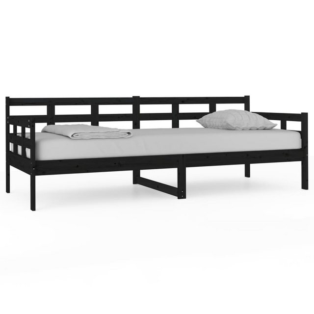 vidaXL Bett, Tagesbett Schwarz Massivholz Kiefer 80x200 cm günstig online kaufen