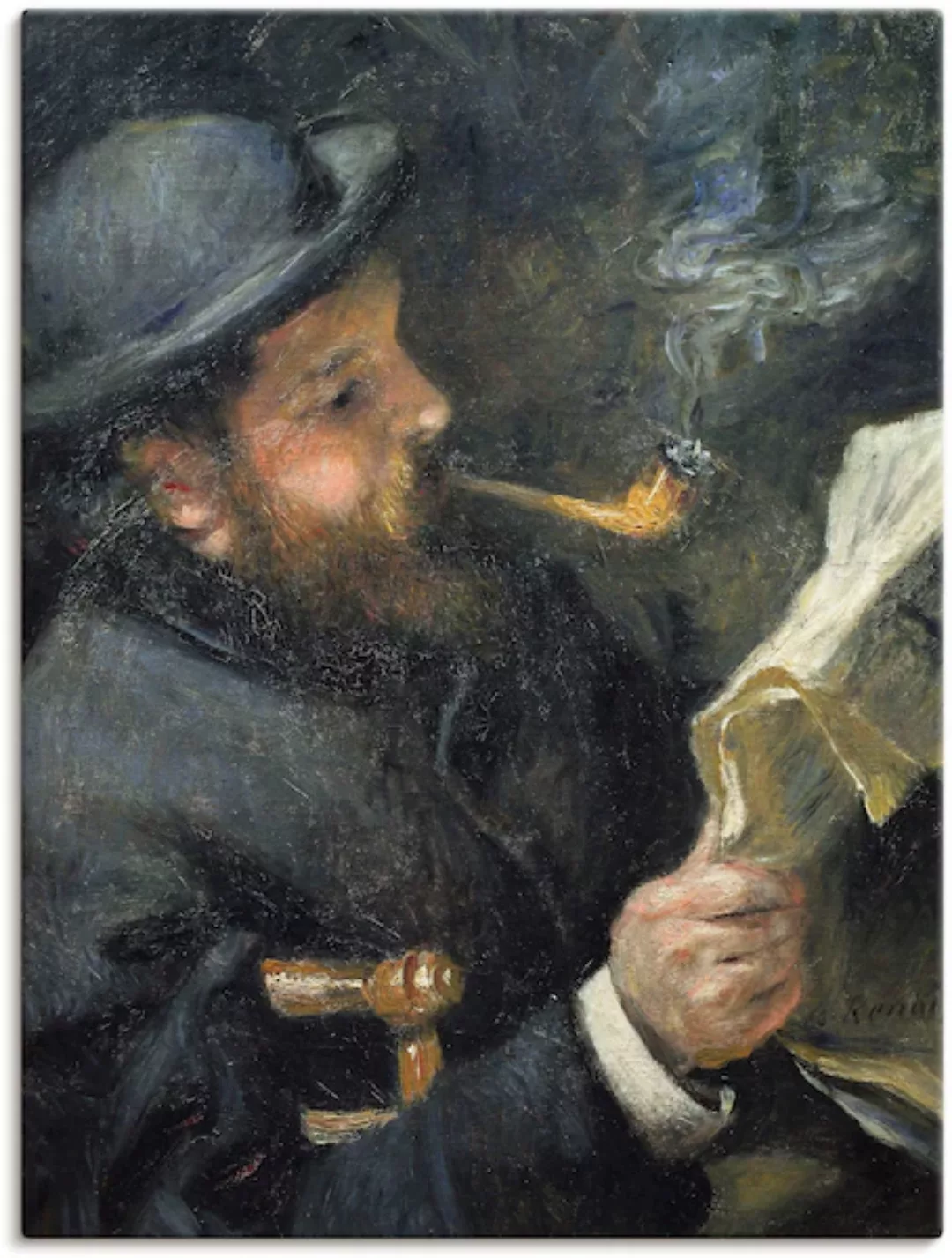 Artland Wandbild "Bildnis Claude Monet mit Pfeife", Mann, (1 St.) günstig online kaufen