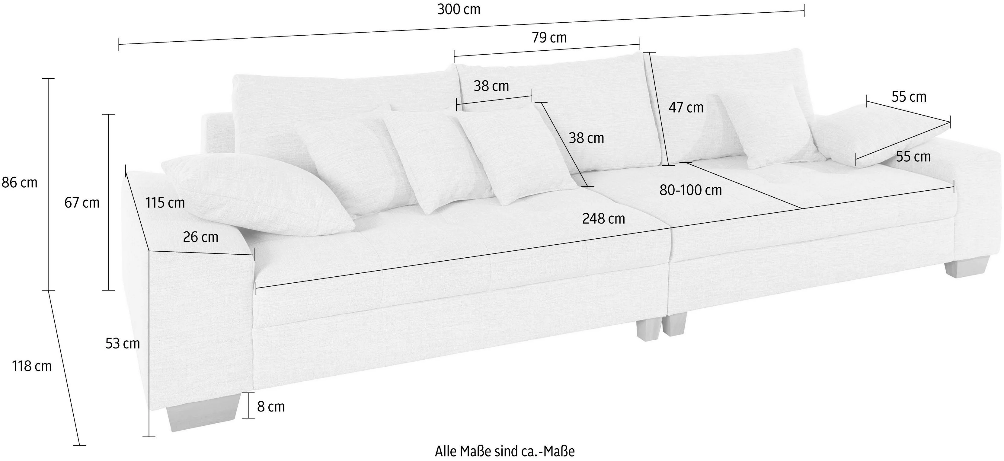 INOSIGN Big-Sofa »Nikita«, wahlweise mit Kaltschaum (140kg Belastung/Sitz) günstig online kaufen