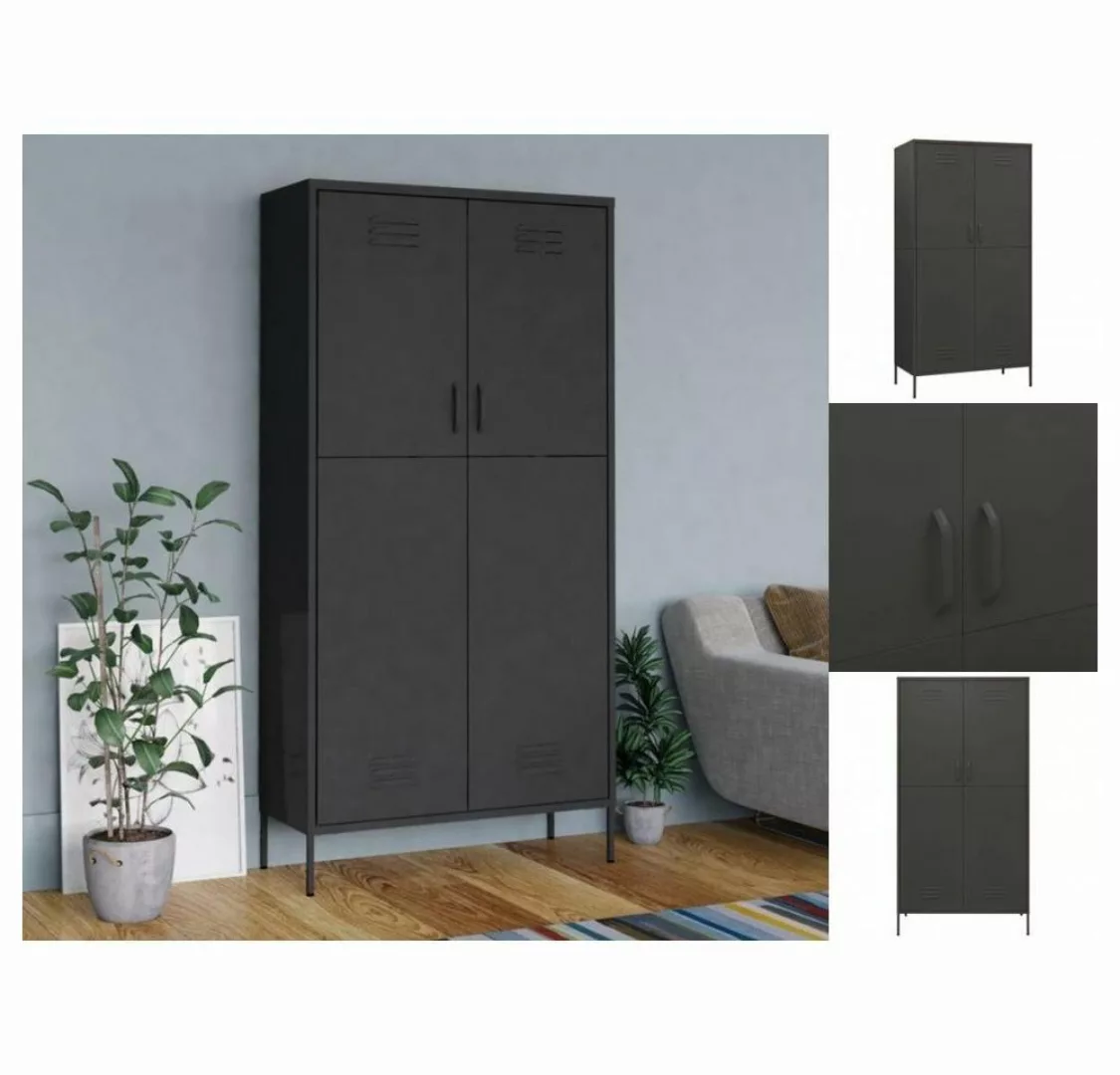 vidaXL Spind Kleiderschrank Spind Anthrazit 90x50x180 cm Stahl günstig online kaufen