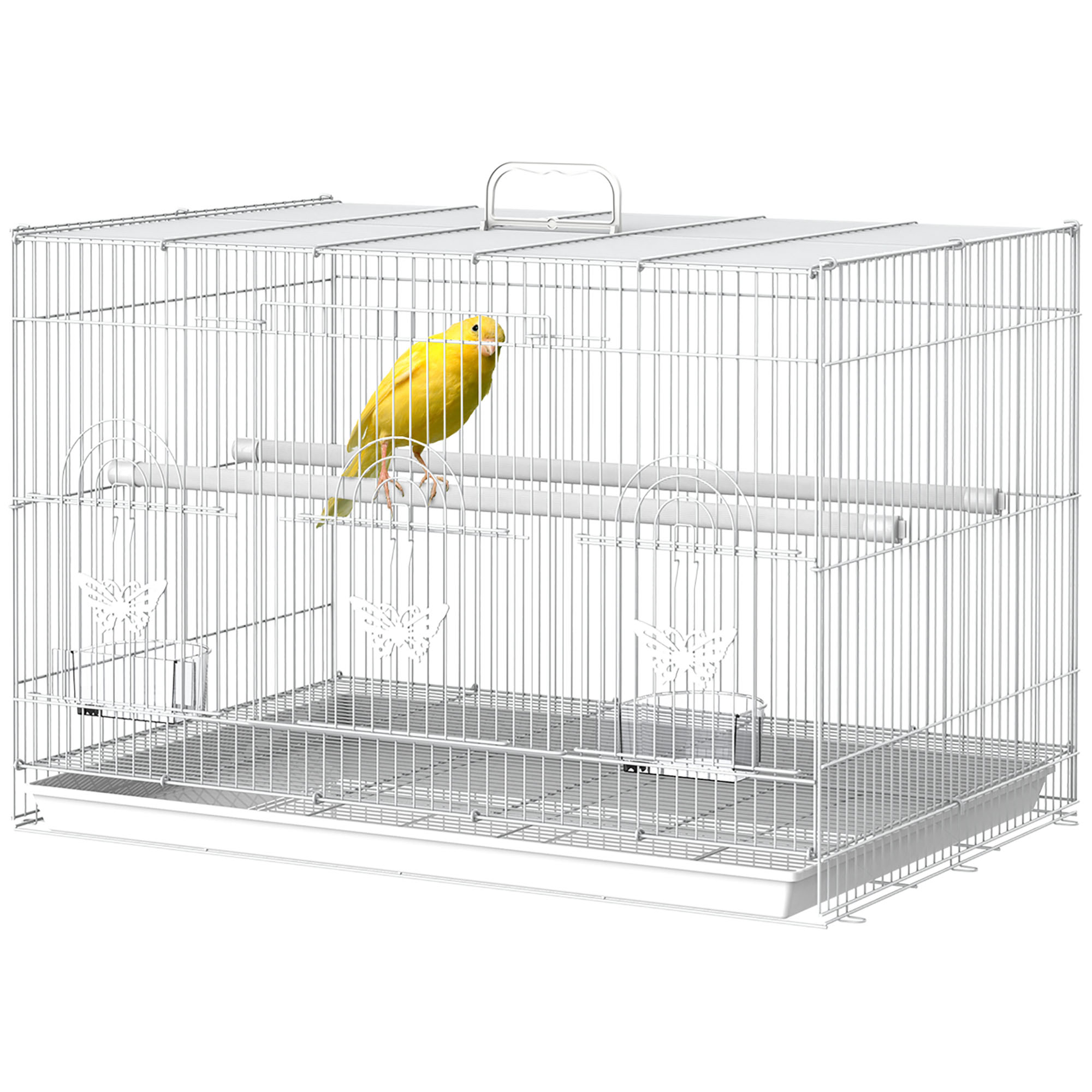 PawHut Vogelkäfig für kleine Vögel 60 cm x 41 cm x 41 cm, geräumig & mit Zu günstig online kaufen