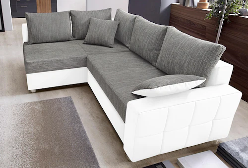 COLLECTION AB Ecksofa Parma, mit Bettfunktion, inkl. Zier- und Rückenkissen günstig online kaufen