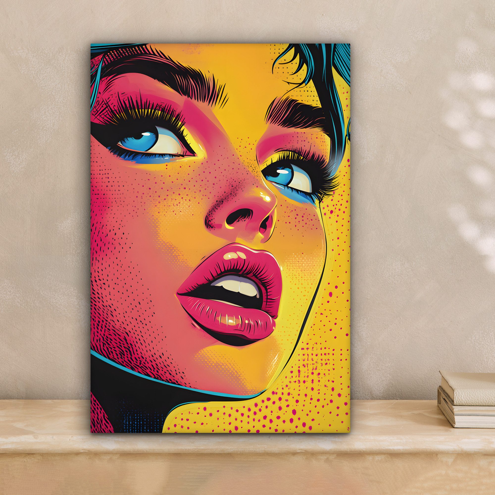 OneMillionCanvasses® Leinwandbild Nahaufnahme - Frauengesicht - günstig online kaufen