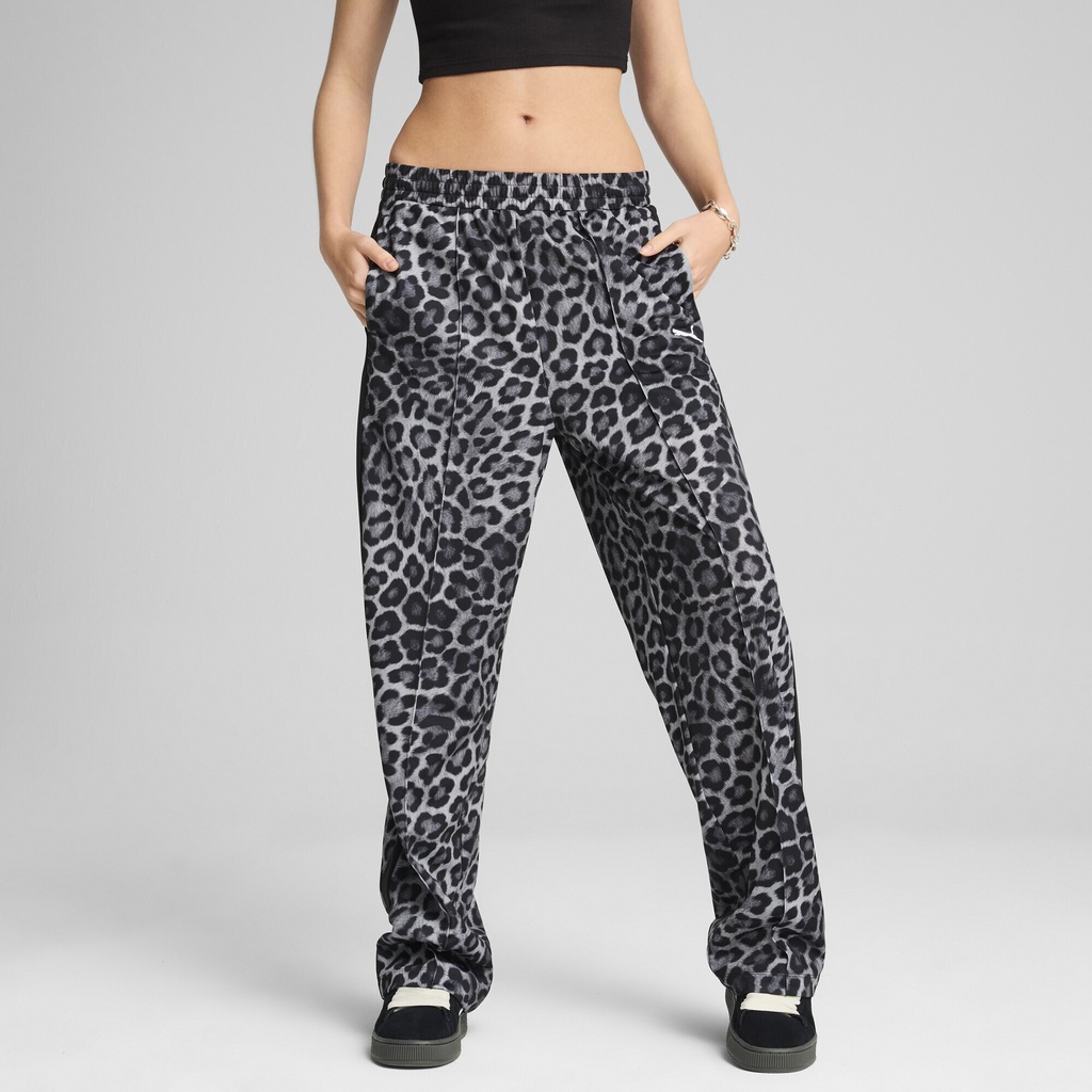 PUMA Sporthose "T7 LEO LUXE Straight Hose mit Allover-Print Damen" günstig online kaufen