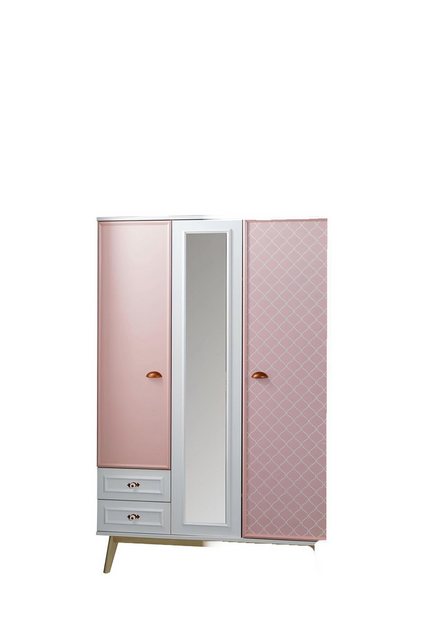 JVmoebel Kinderkleiderschrank Kleiderschrank Jugendzimmer Garderoben Rosa M günstig online kaufen