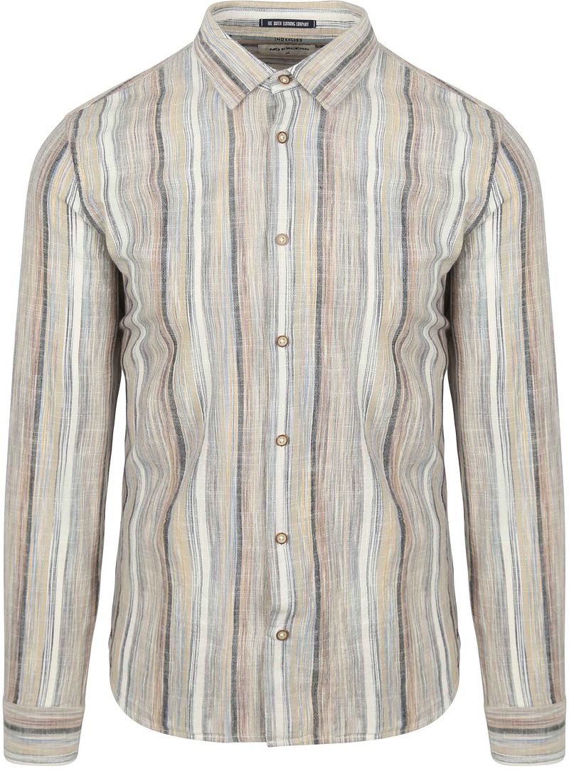 No Excess Hemd mit Streifen Beige - Größe XXL günstig online kaufen