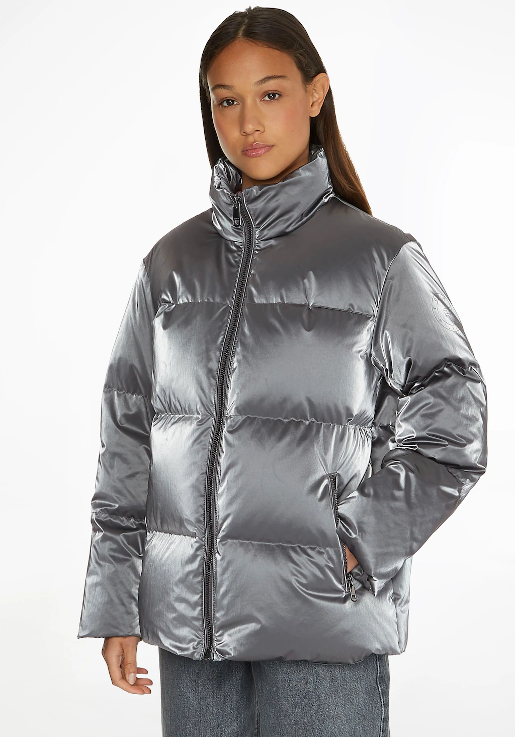 Tommy Hilfiger Steppjacke "METALLIC DOWN PUFFER JKT", mit Stehkragen günstig online kaufen