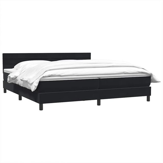 vidaXL Bett Boxspringbett mit Matratze Schwarz 200x220 cm Samt günstig online kaufen