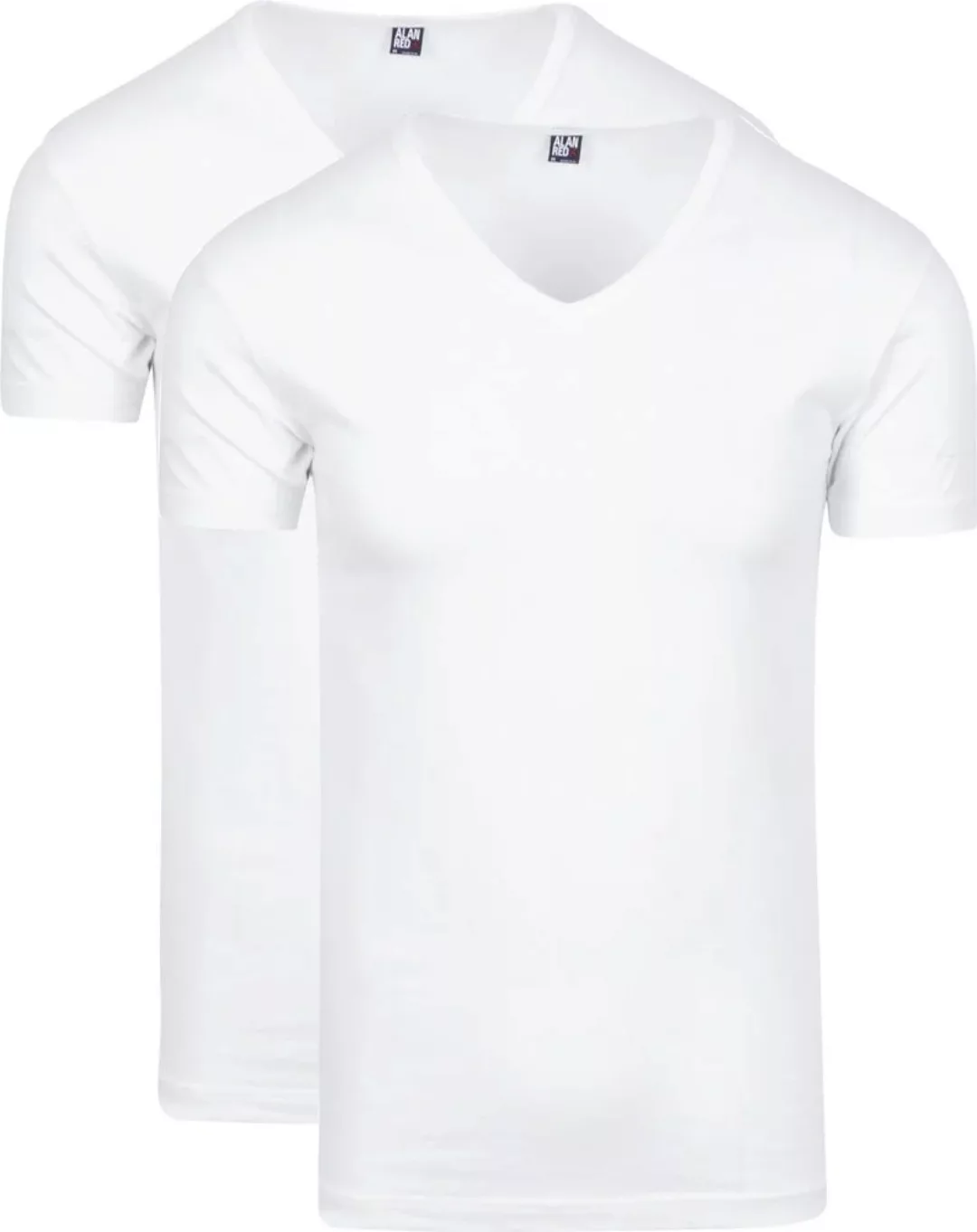 Alan Red Oklahoma Stretch T-Shirt V-Ausschnitt (2er-Pack) - Größe XL günstig online kaufen
