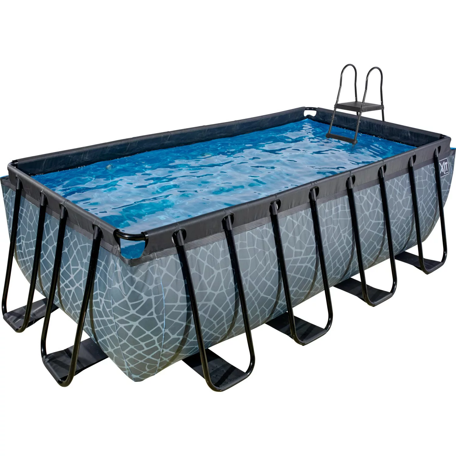 EXIT Stone Pool Grau 400 x 200 x 122 cm m. Filterpumpe günstig online kaufen