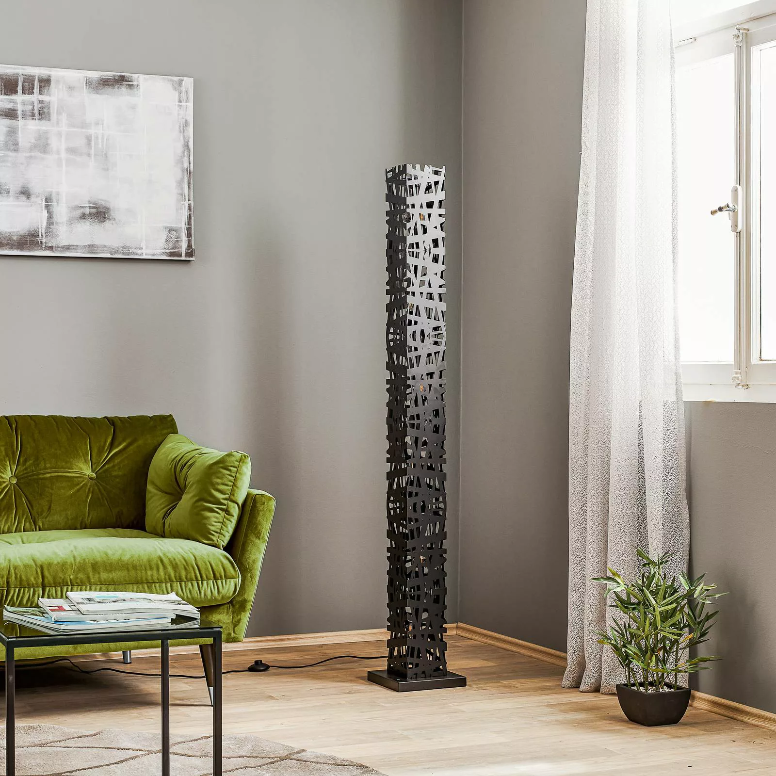 Stehlampe Foresta aus Metall, Höhe 153 cm günstig online kaufen