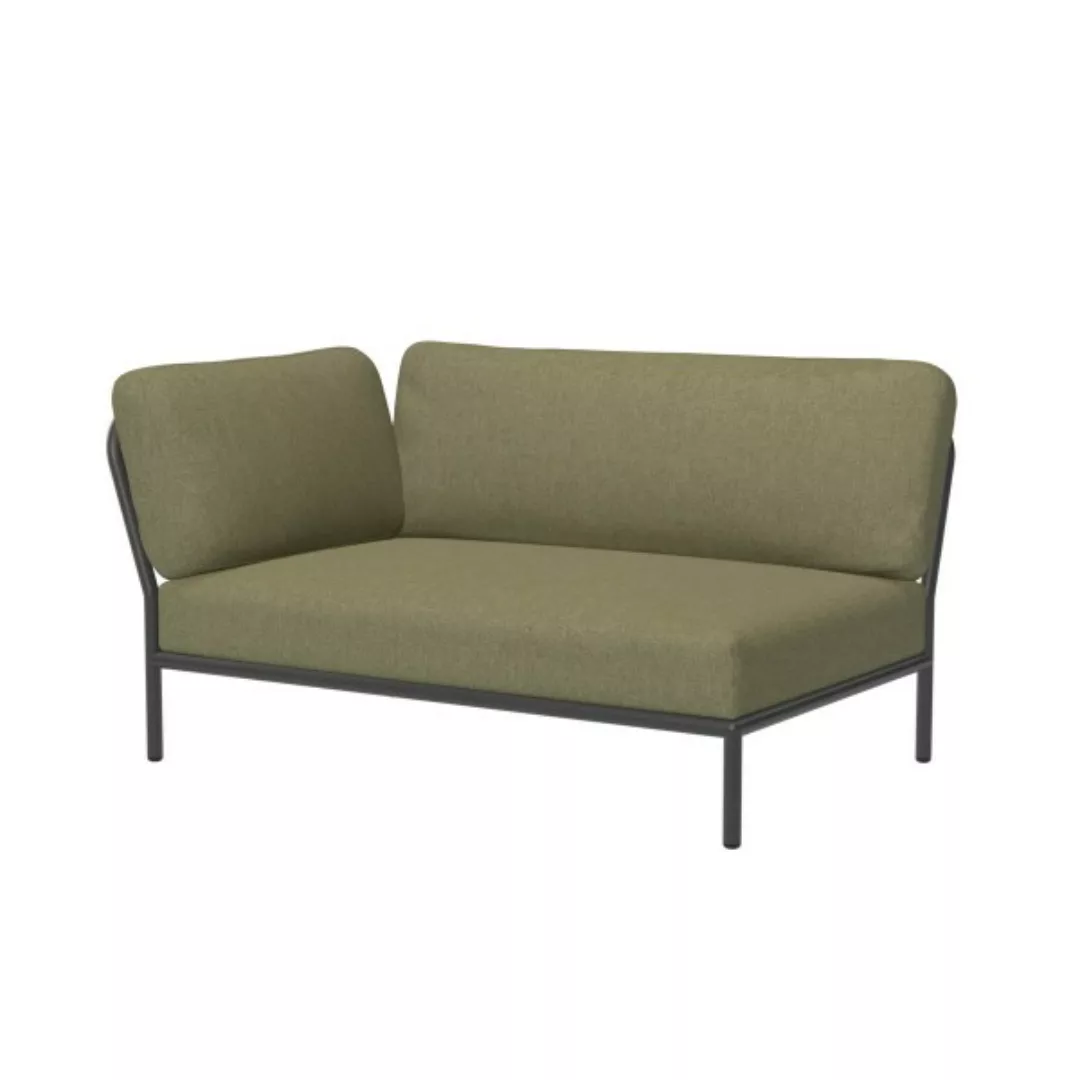 LEVEL Outdoor Sofa Lounge-Modul 2 Blattgrün Dunkelgrau Links günstig online kaufen