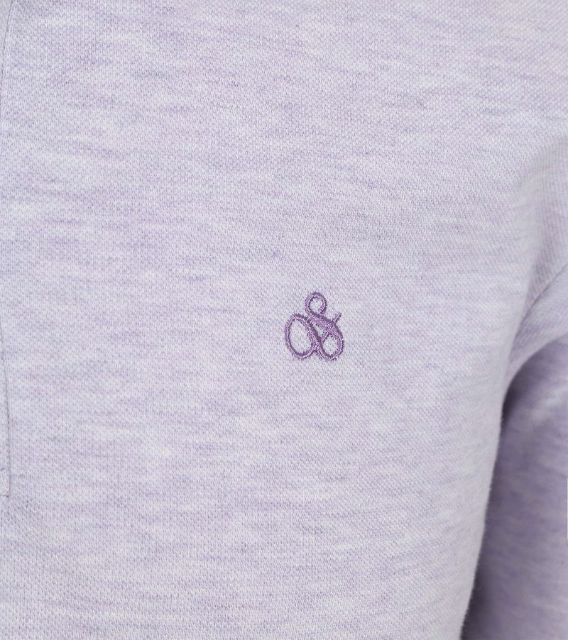 Scotch And Soda Melange Poloshirt Purple - Größe S günstig online kaufen