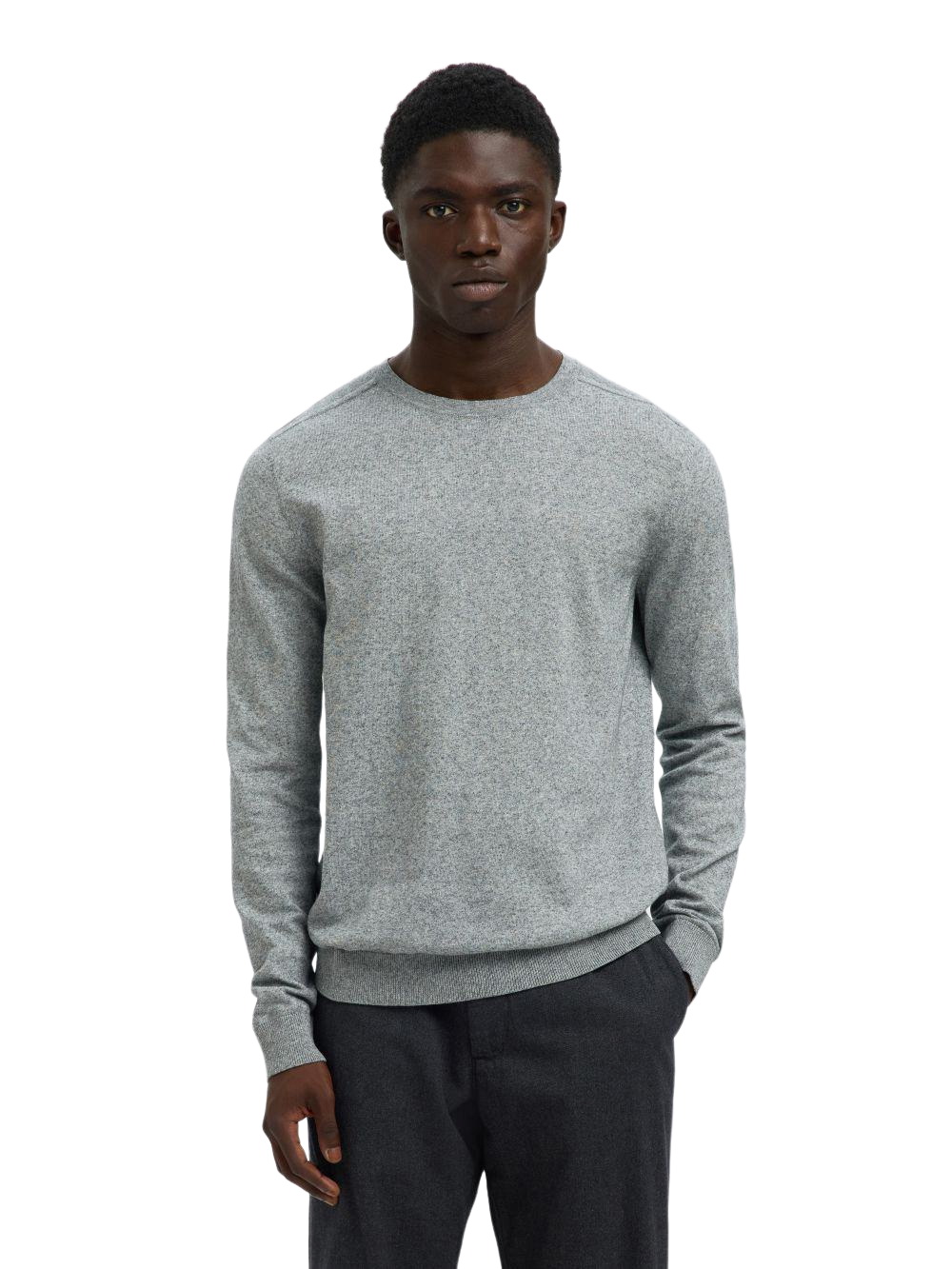 Selected Herren Rundhals Pullover SLHBERG CREW NECK B günstig online kaufen