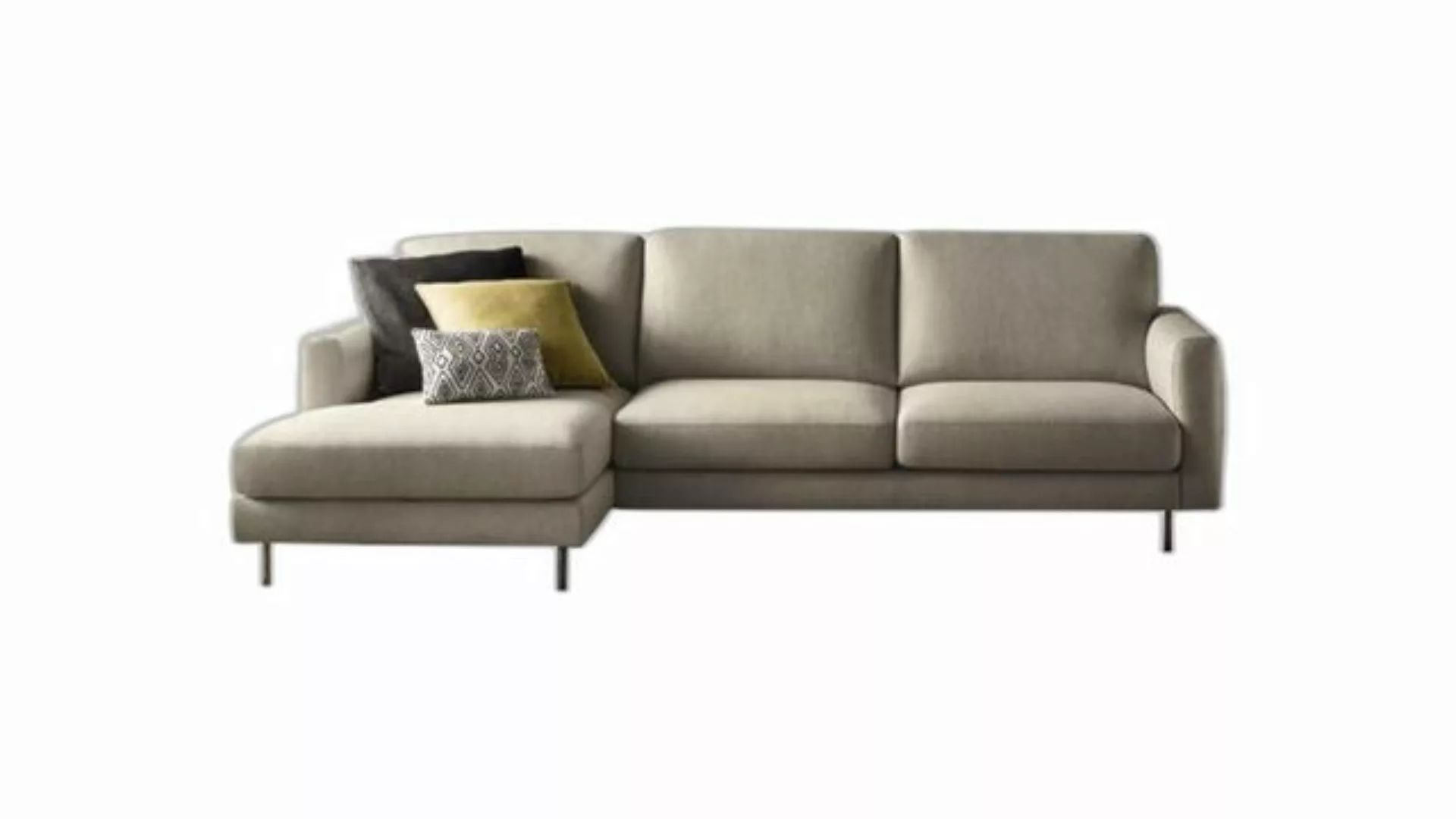 Xlmoebel Ecksofa Ecksofa in Weiß mit Kissen L-Form Couch Zierkissen Modern günstig online kaufen