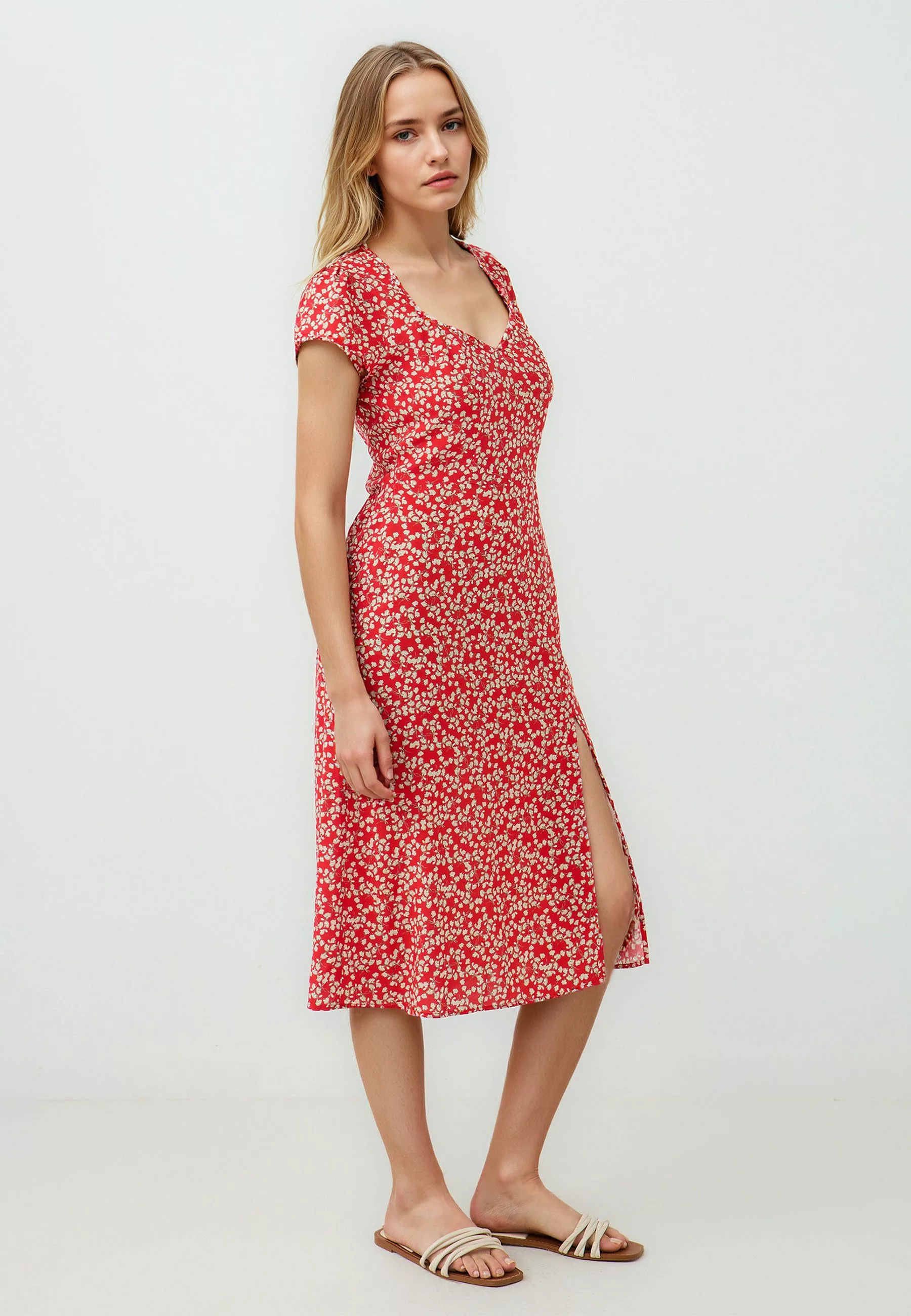 Jimmy Key Minikleid Gewebtes Rotes Kleid günstig online kaufen