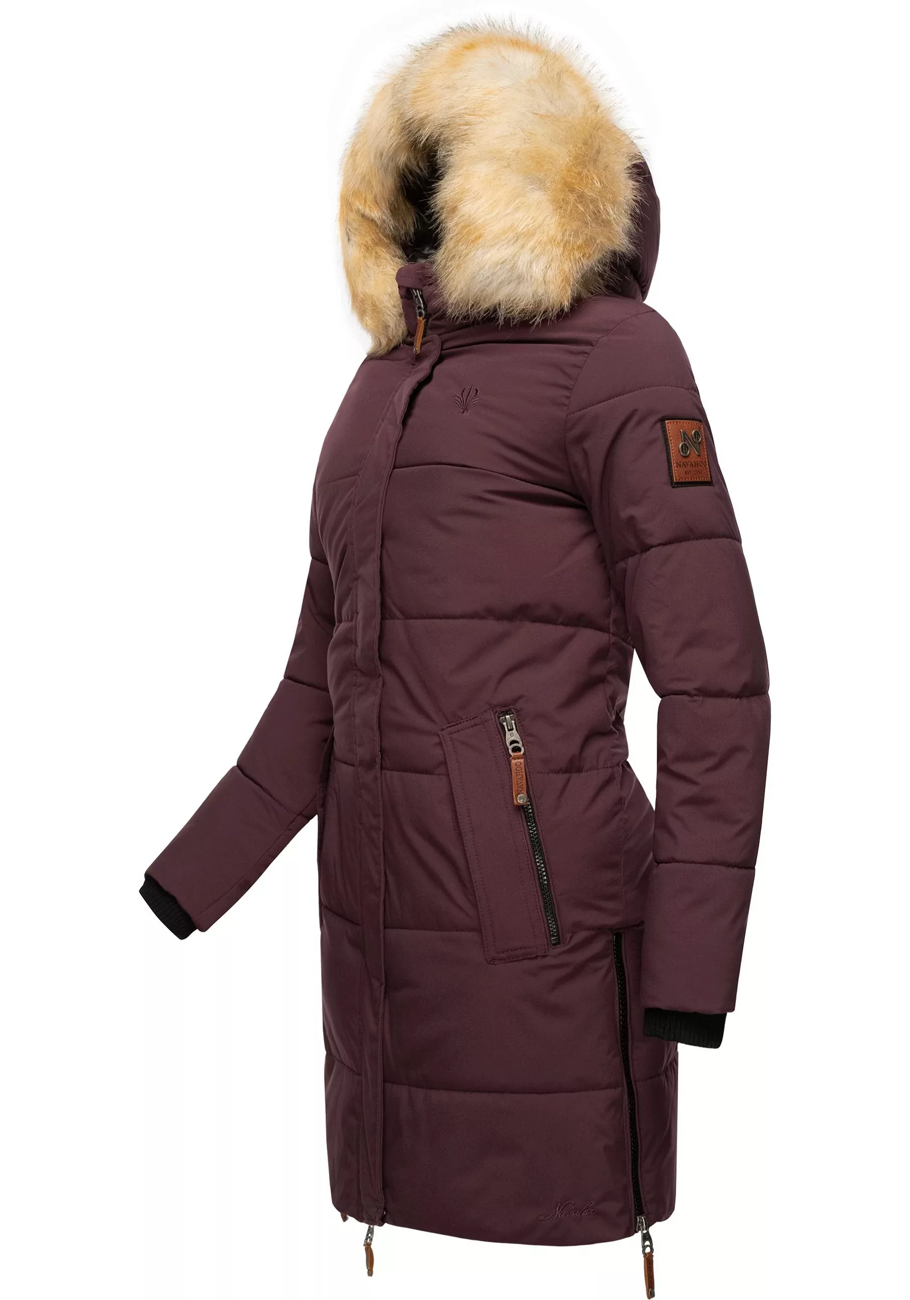 Navahoo Wintermantel "Halina", modischer Damen Winter Steppmantel mit Kapuz günstig online kaufen