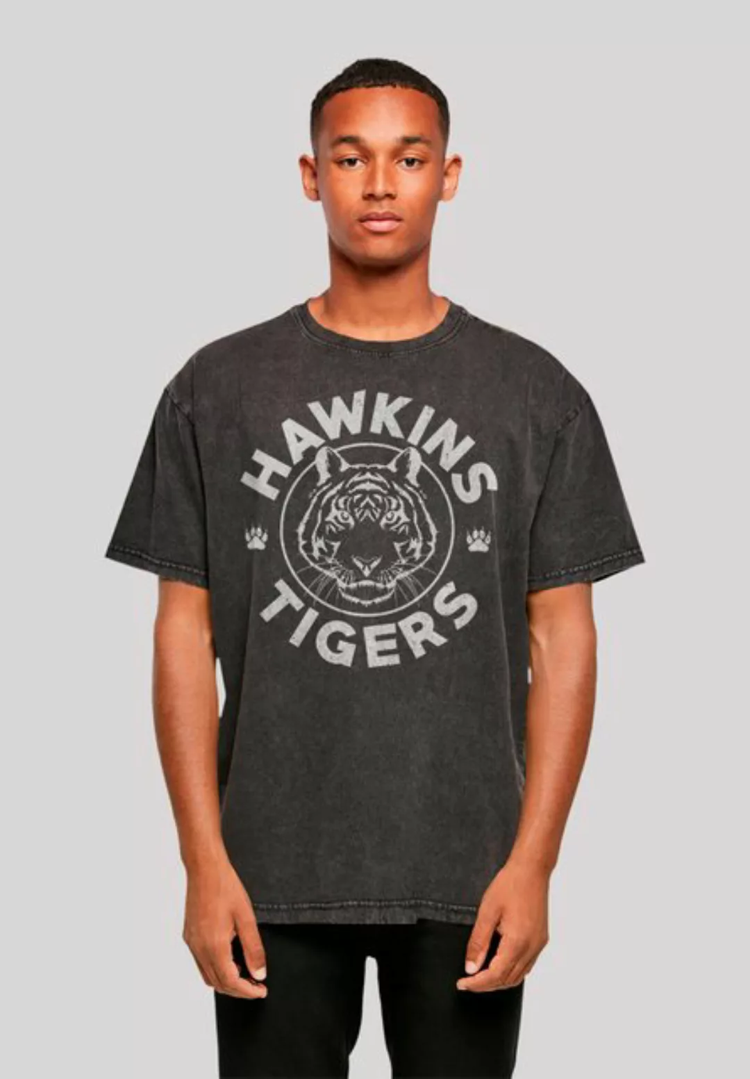 F4NT4STIC T-Shirt "Stranger Things Hawkins Grey Tiger Netflix", Premium Qua günstig online kaufen