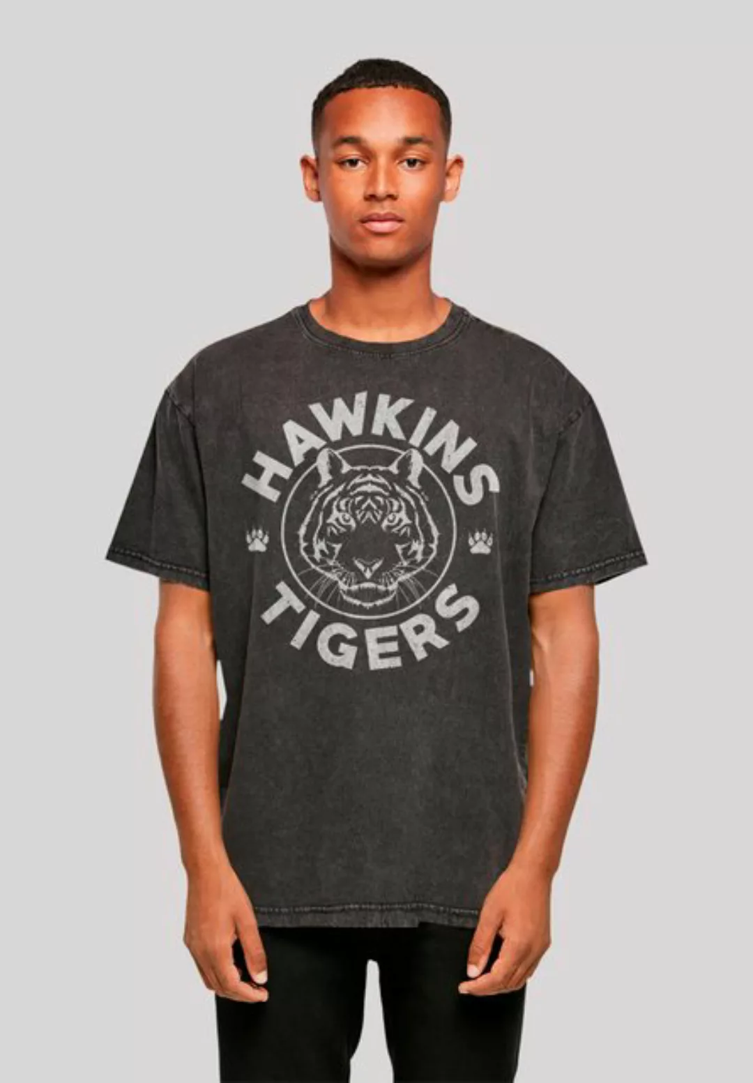 F4NT4STIC T-Shirt Stranger Things Hawkins Grey Tiger Netflix Premium Qualit günstig online kaufen