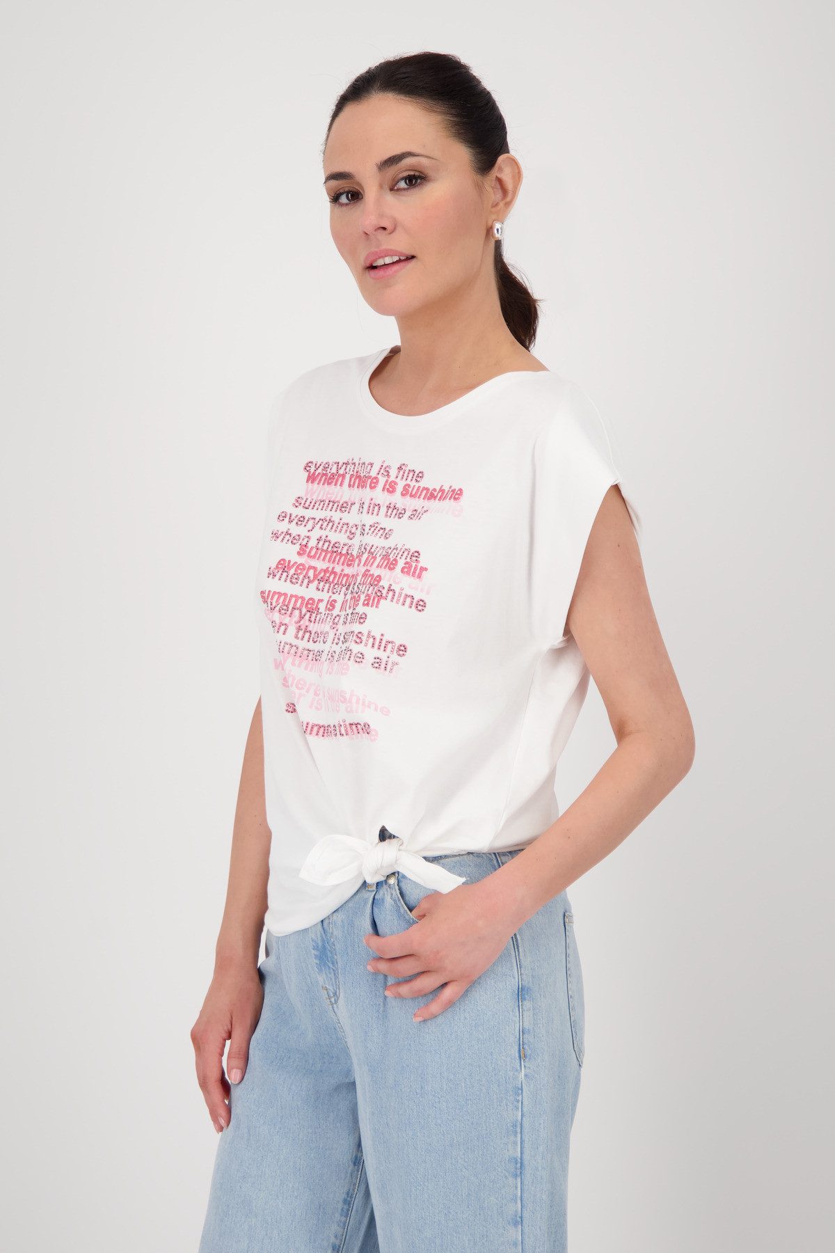 Monari Rundhalsshirt, mit Schriftdruck günstig online kaufen
