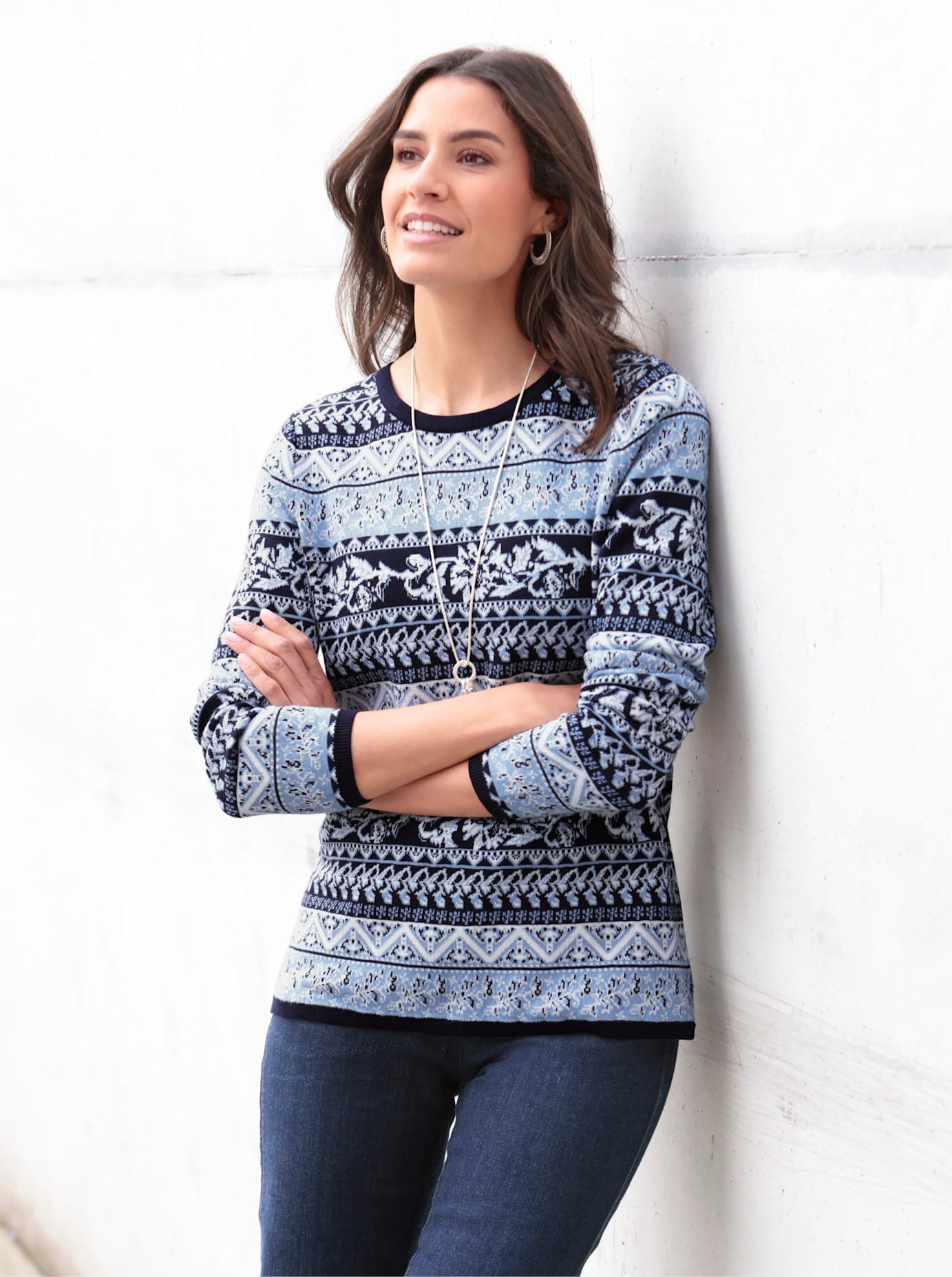 Inspirationen Jacquardpullover "Jacquard-Pullover" günstig online kaufen