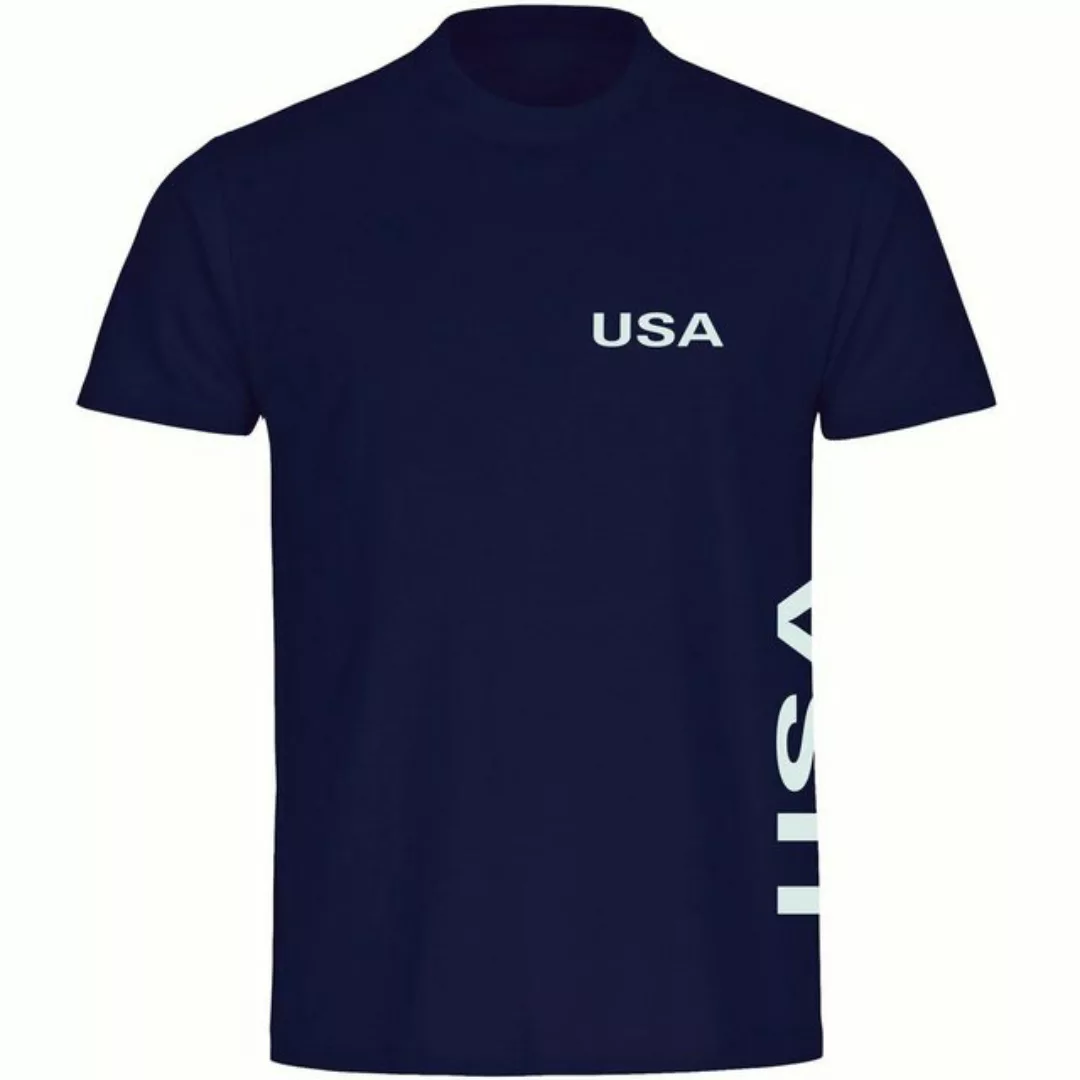 multifanshop T-Shirt Herren USA - Brust & Seite - Männer günstig online kaufen