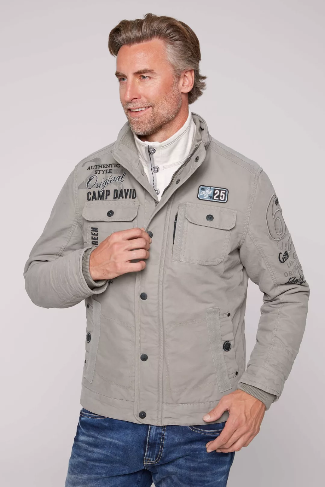 CAMP DAVID Fieldjacket, ohne Kapuze, mit Druckknopfriegel hinten am Saum günstig online kaufen