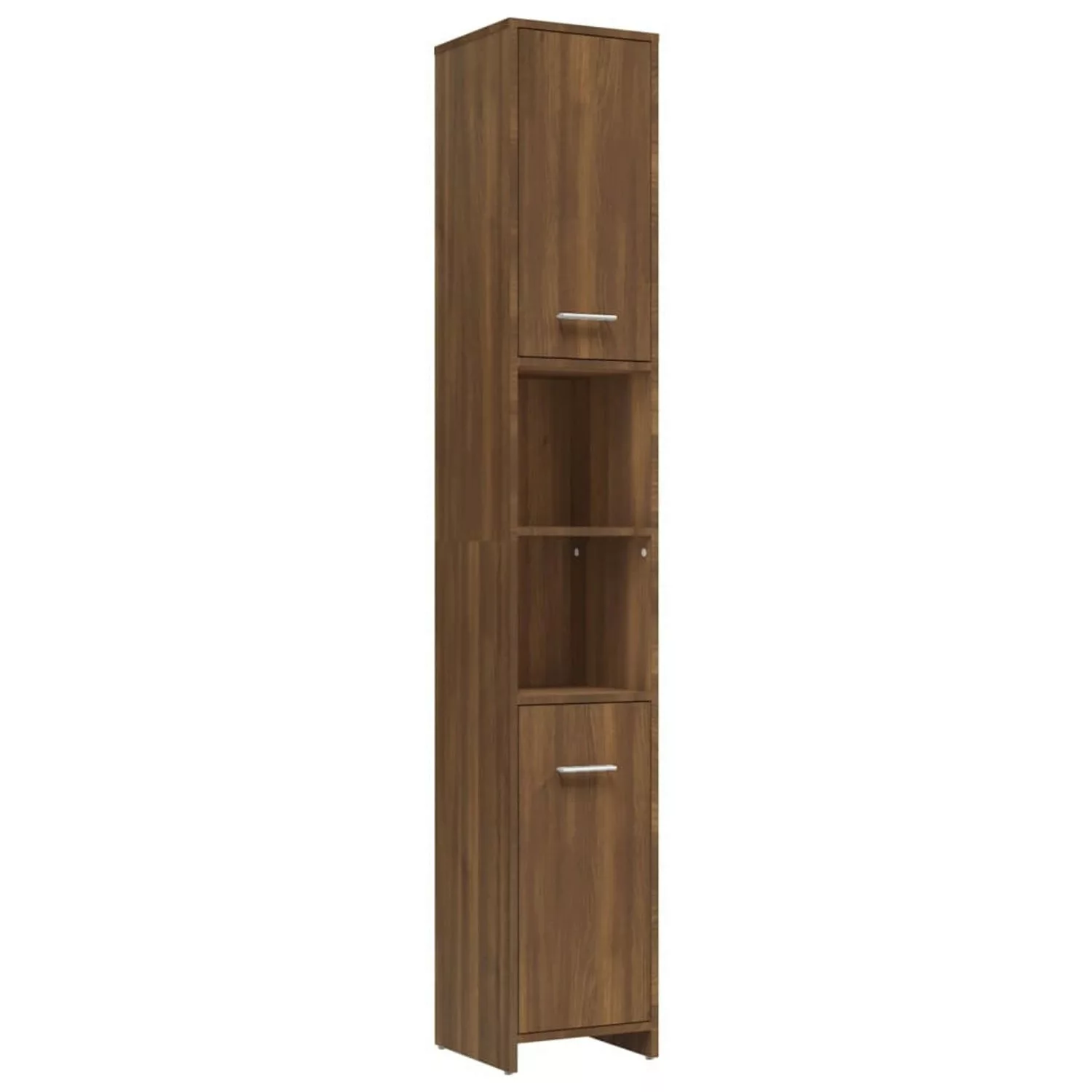 Vidaxl Badezimmerschrank Braun Eichen-optik 30x30x183,5 Cm günstig online kaufen