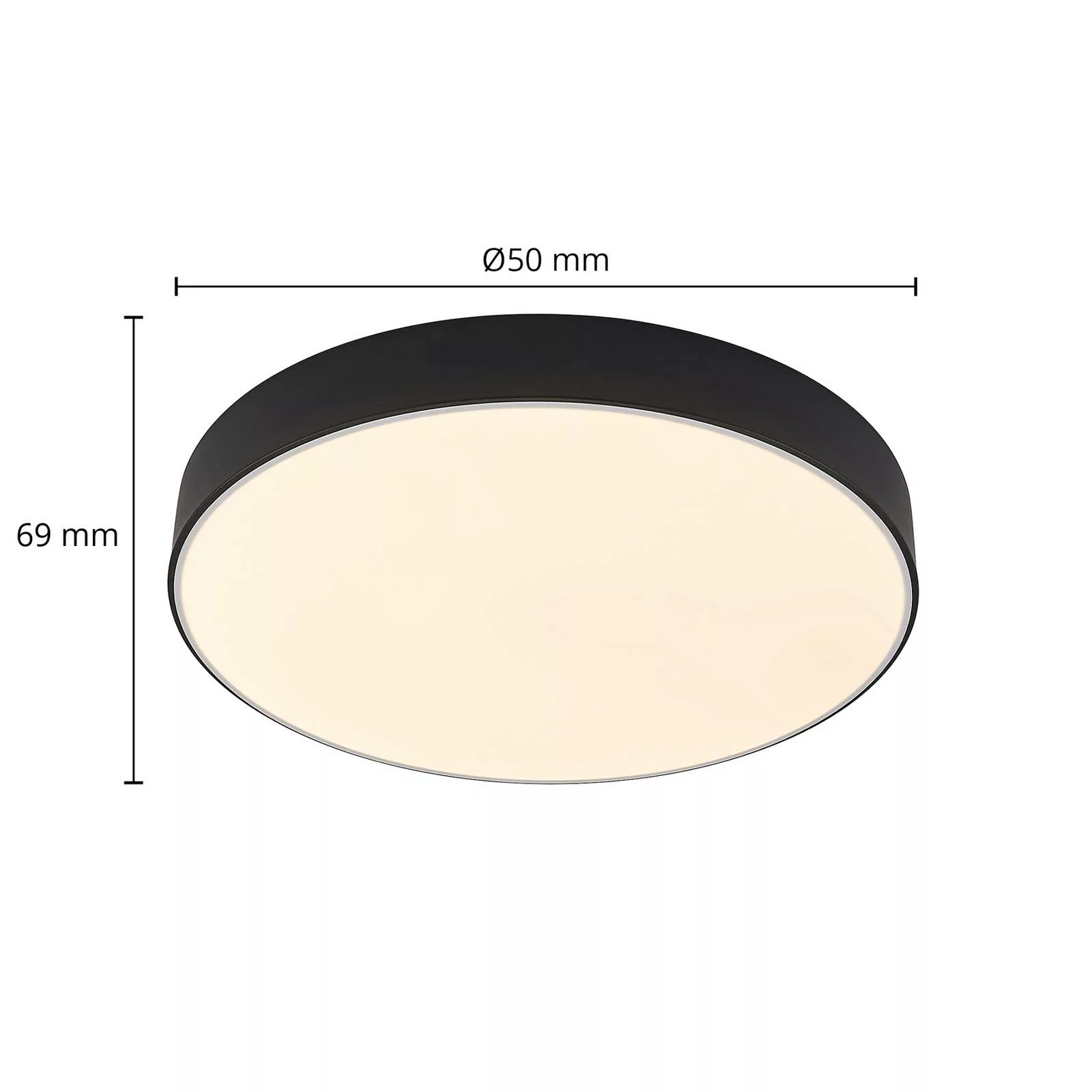 Lindby Simera LED-Deckenlampe 50cm, schwarz günstig online kaufen