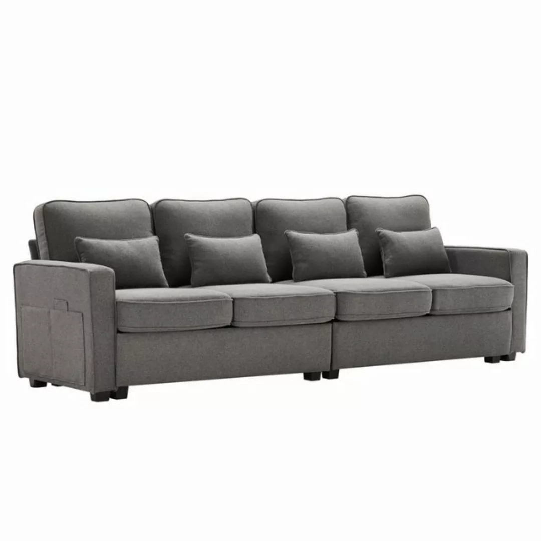 i@home Sofa,Modernes 4-Sitzer-Sofa aus Leinenstoff, 264x83x87 cm,geeignet f günstig online kaufen